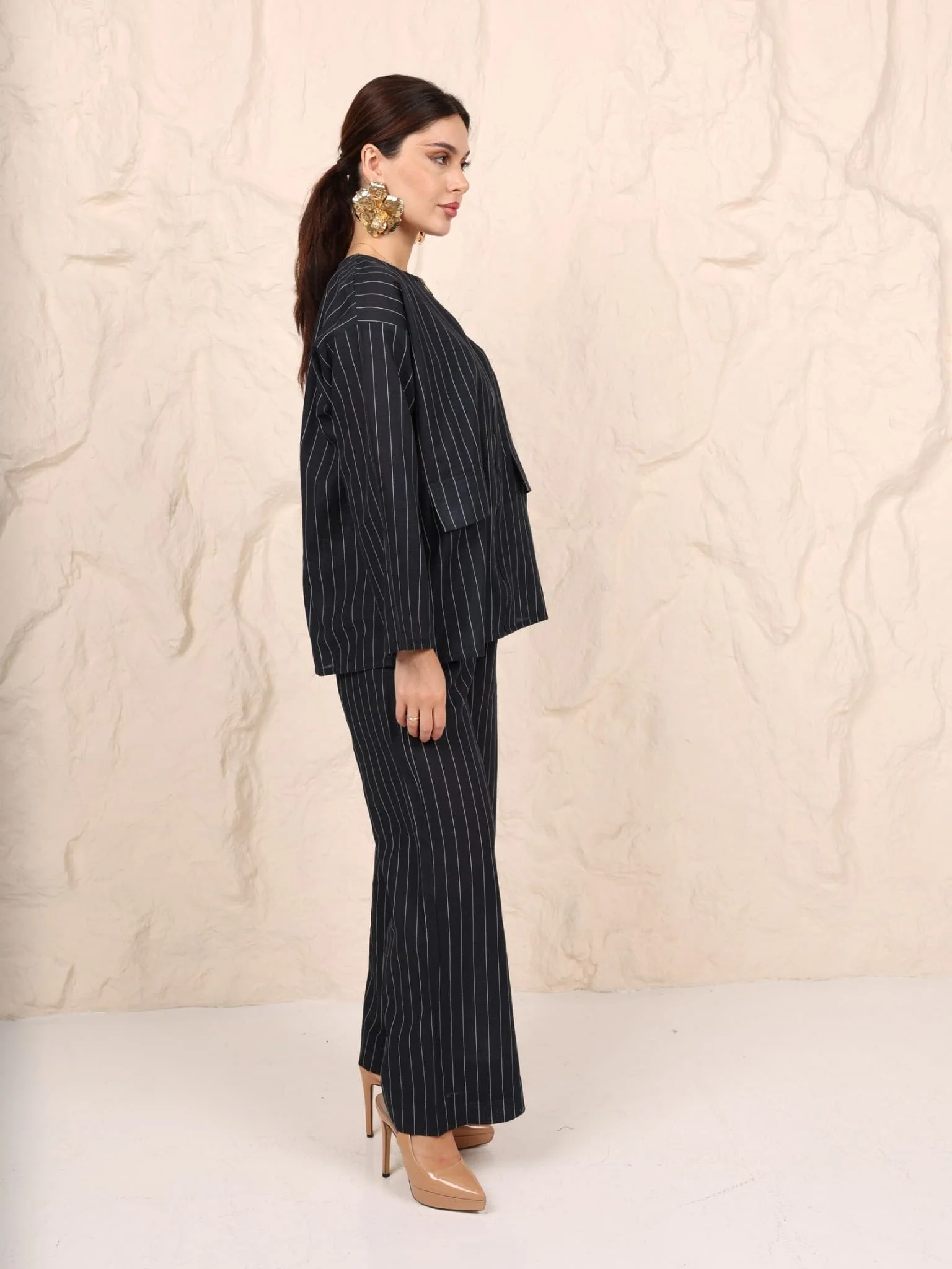 Acacia Stripe Zipper Shirt - Image 5
