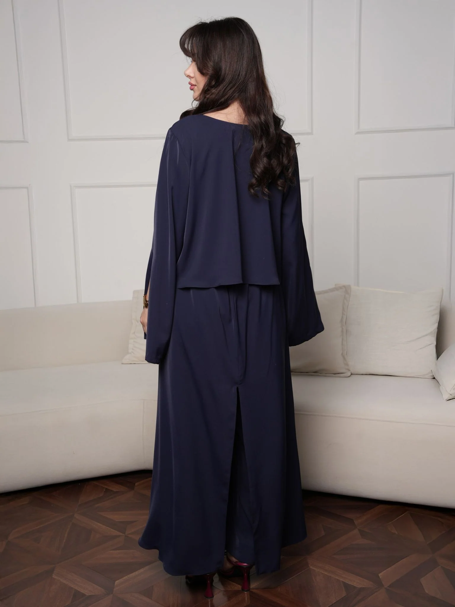 Aethel Blue Drape Co Ord Set - Image 4