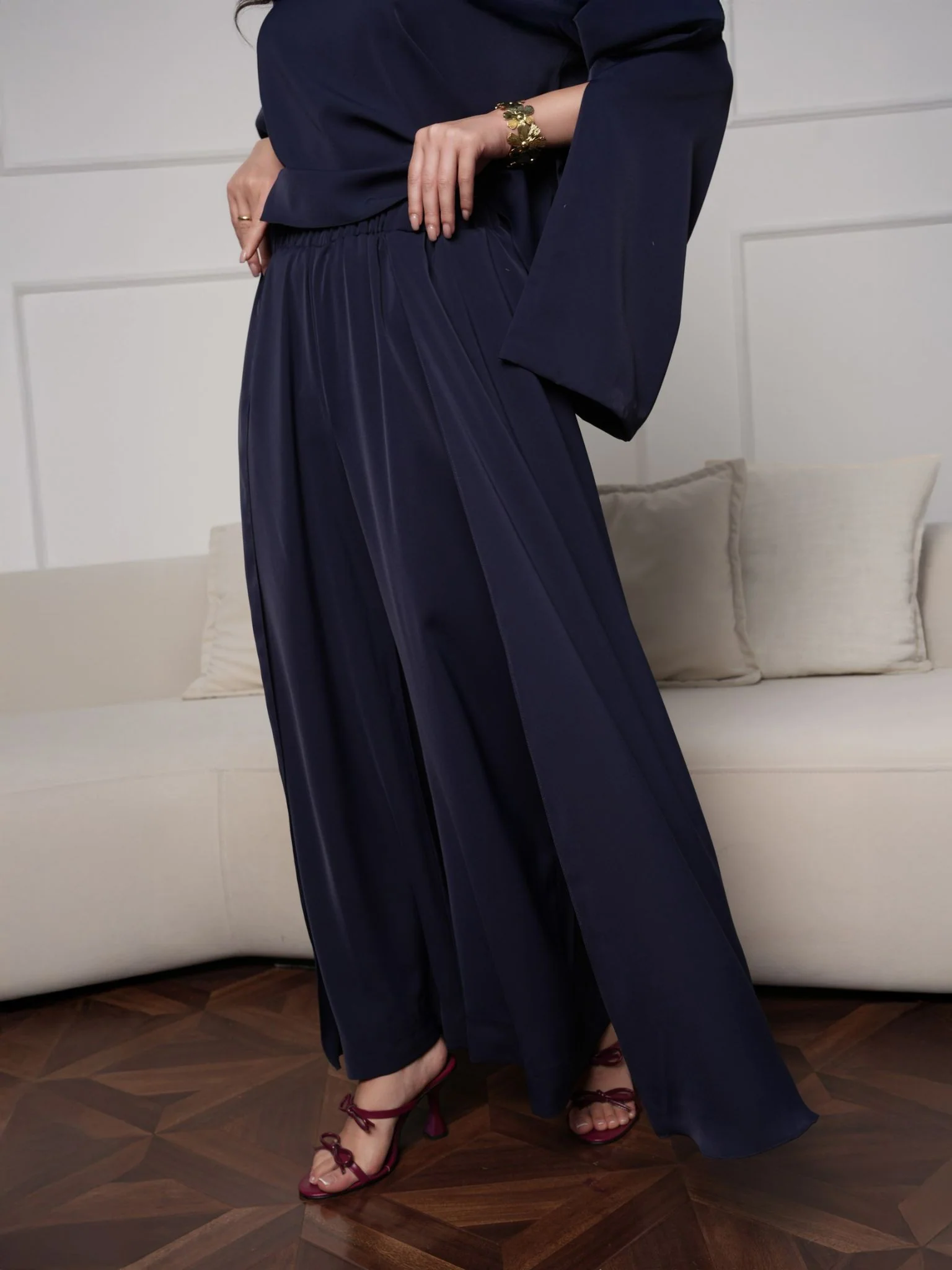 Aethel Blue Drape Co Ord Set - Image 5