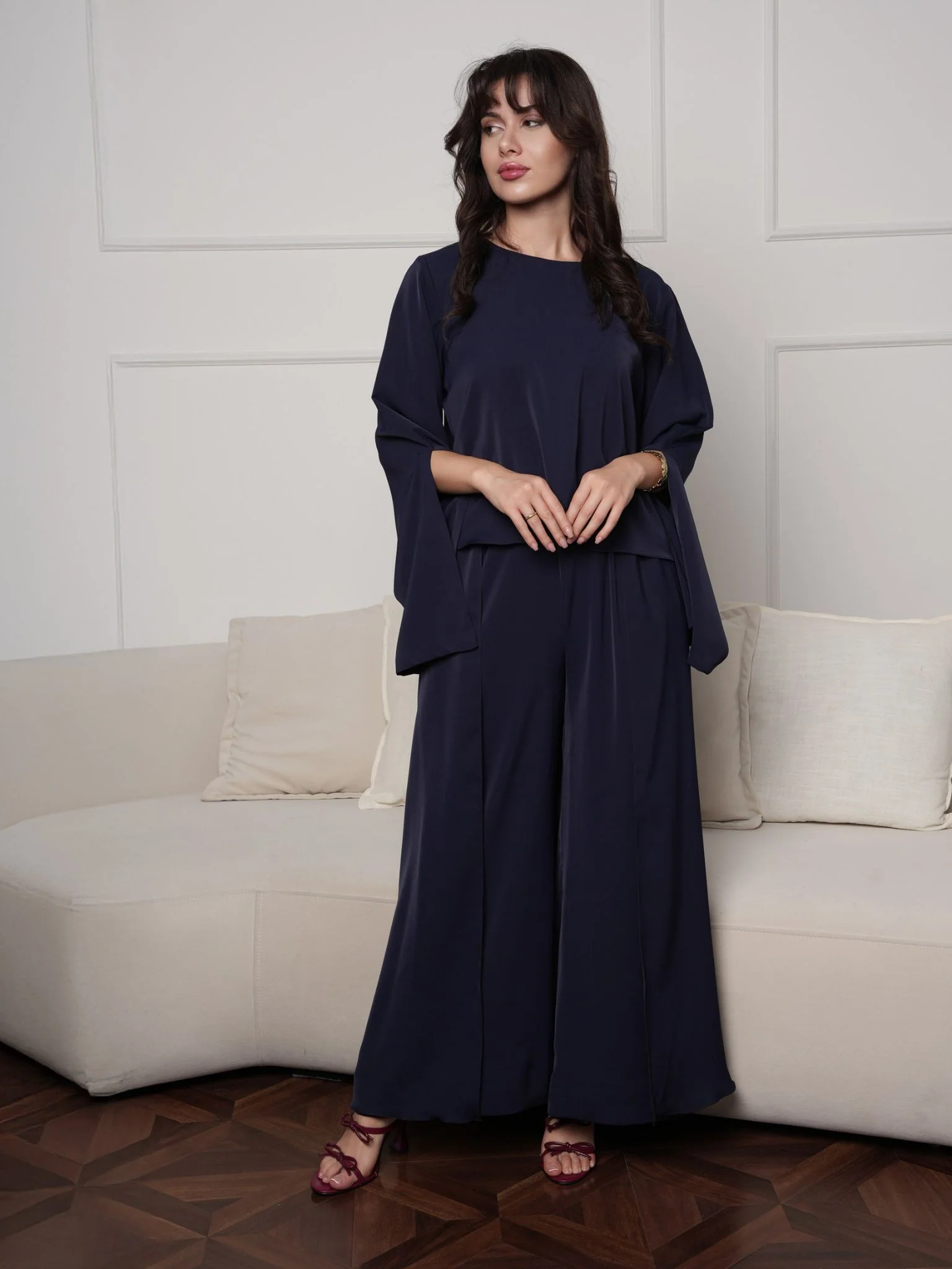 Aethel Blue Drape Co Ord Set - Image 7