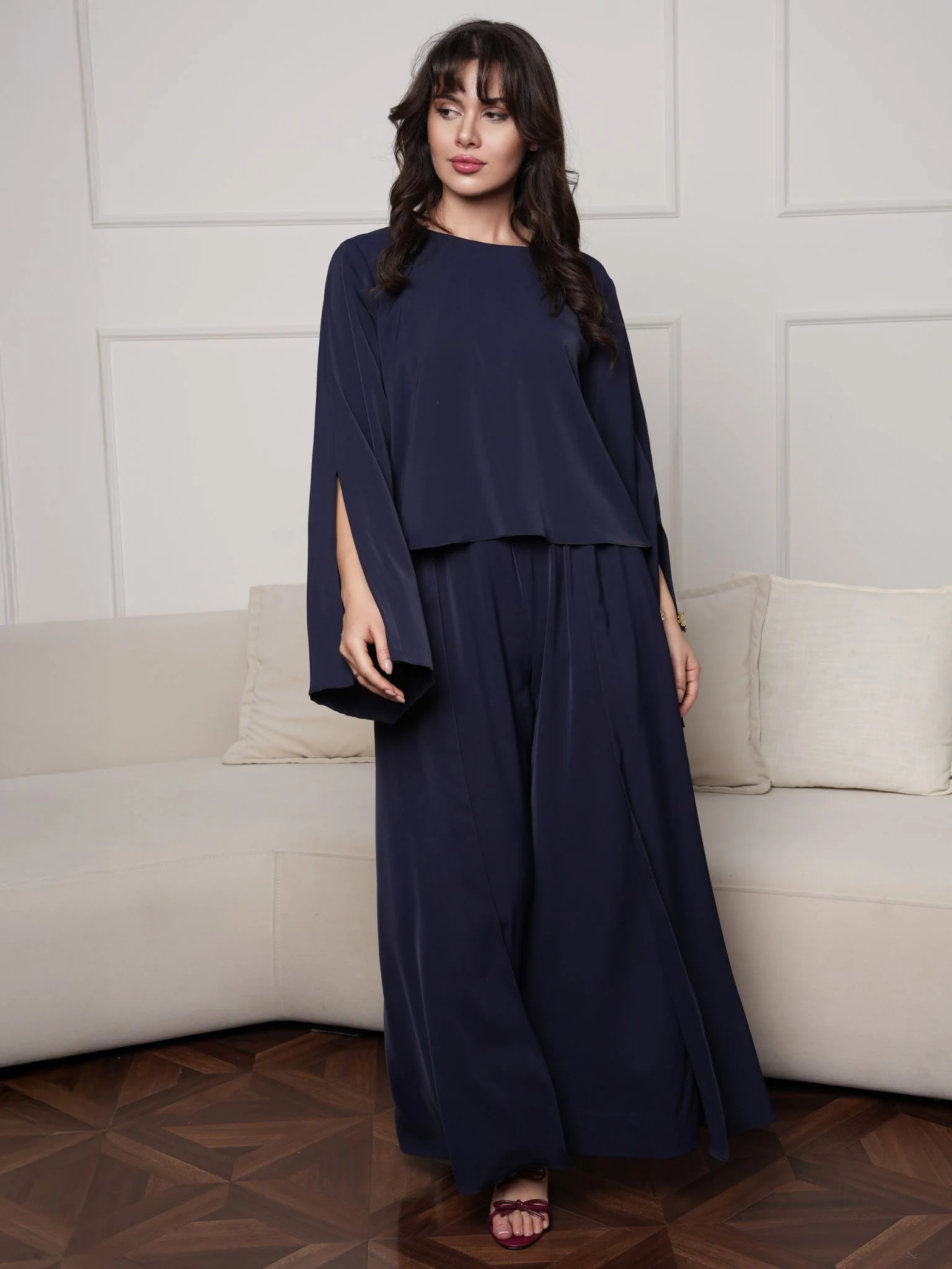 Aethel Blue Drape Co Ord Set - Image 9