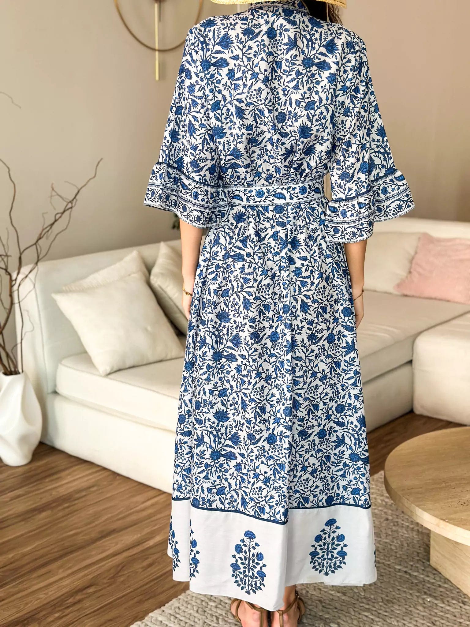 Afina Blue Floral Dress - Image 3