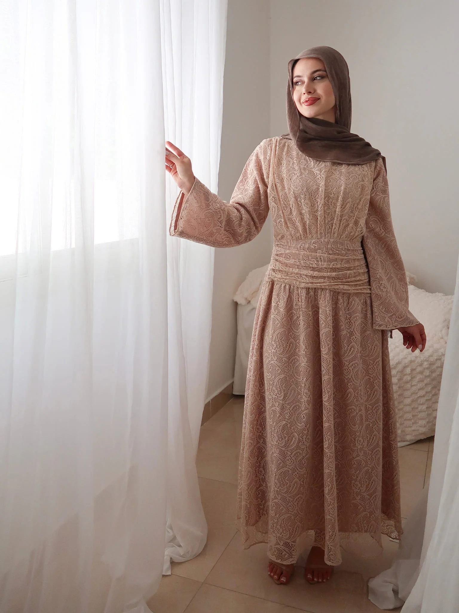 Ailsan Net Gathered Dress - Image 11