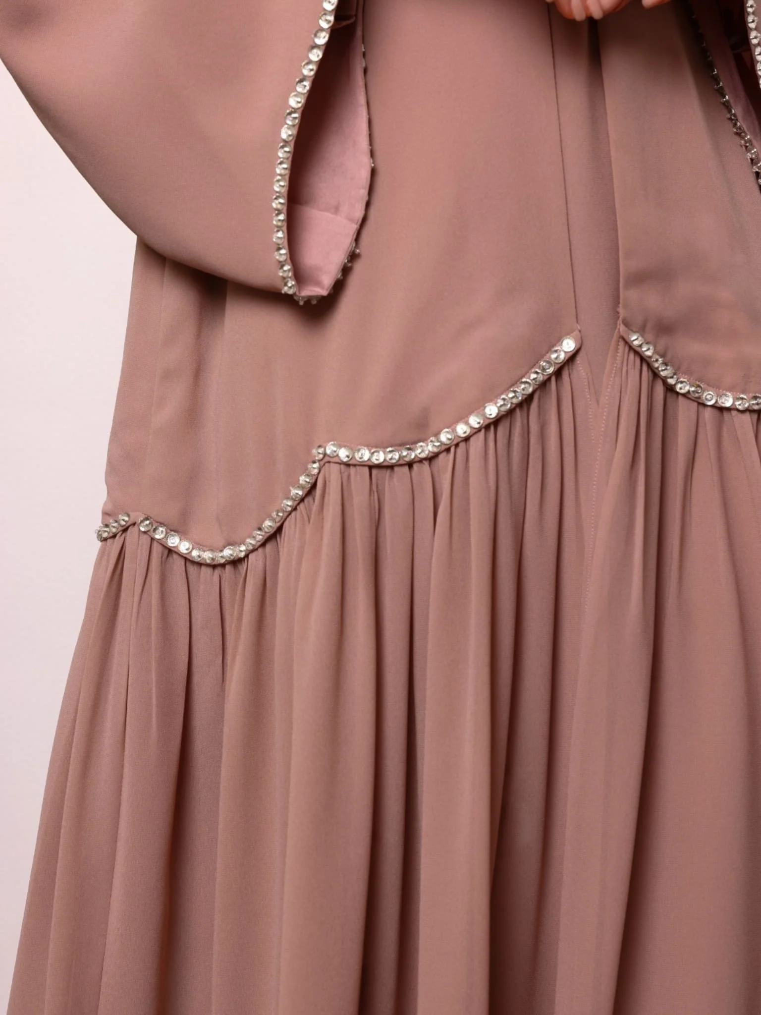 Ainsley Embellished Beige Upper And Dress - Image 2