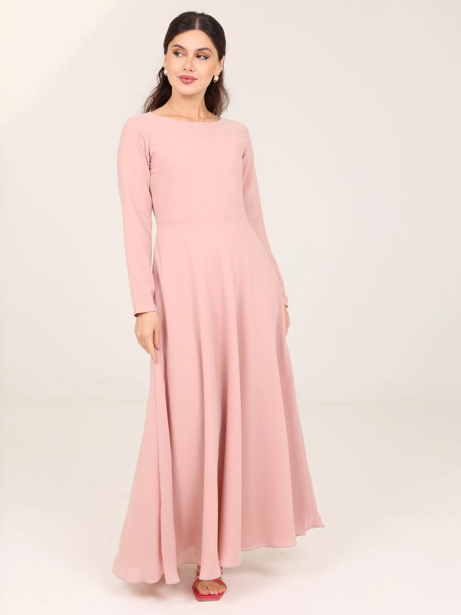 Alana Pink Chiffon Dress