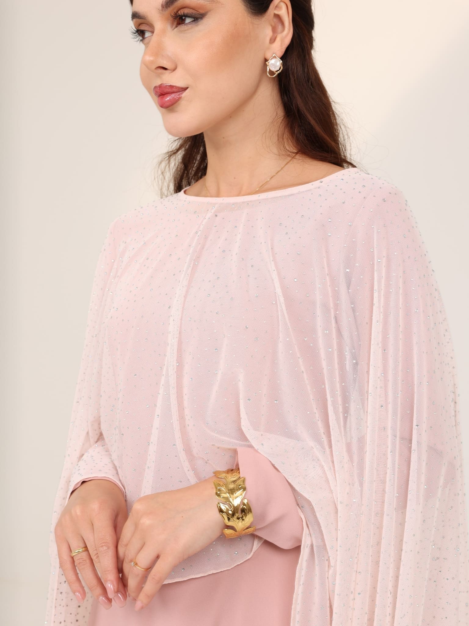 Alana Pink Chiffon Dress - Image 2
