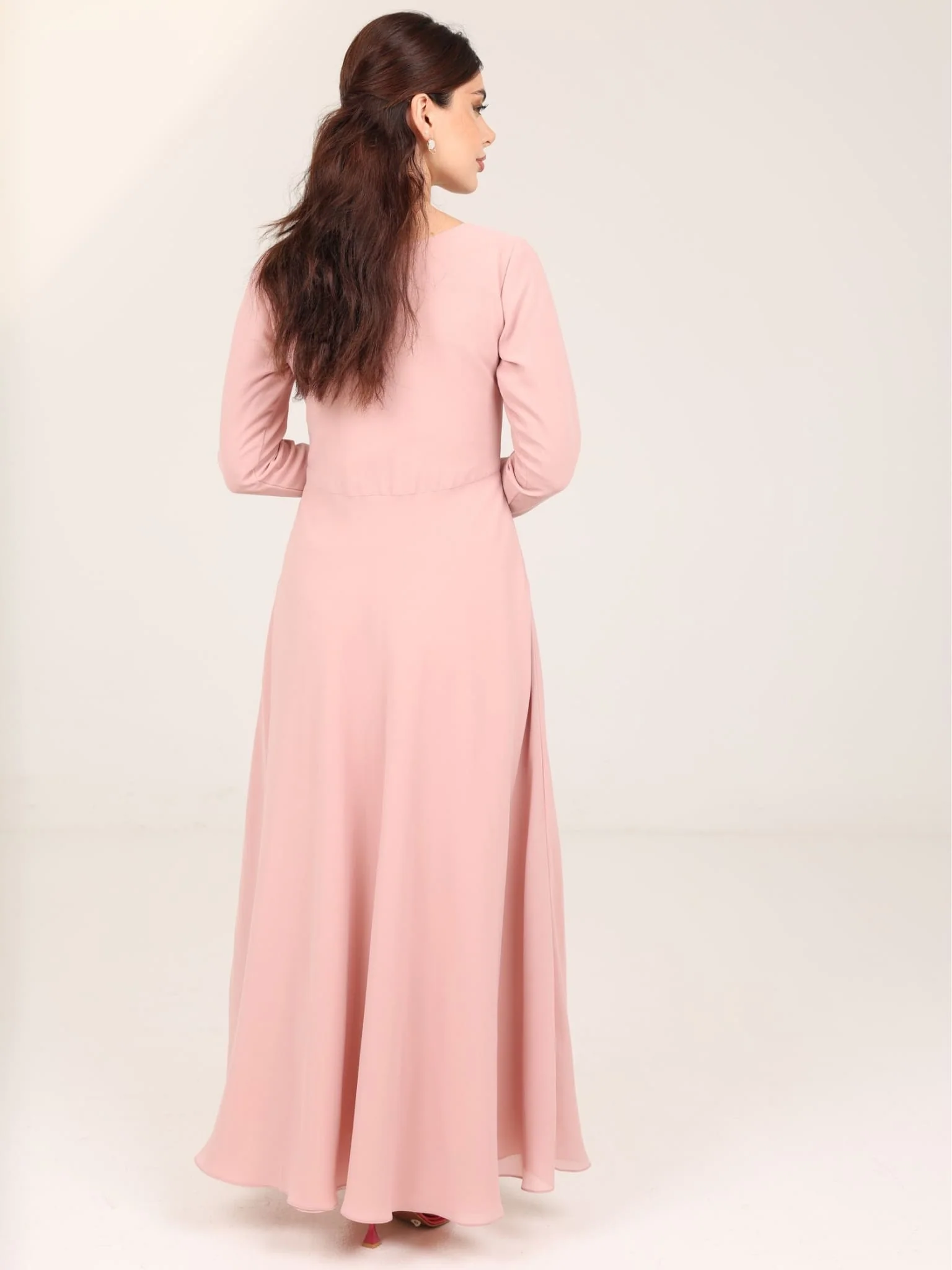 Alana Pink Chiffon Dress - Image 3
