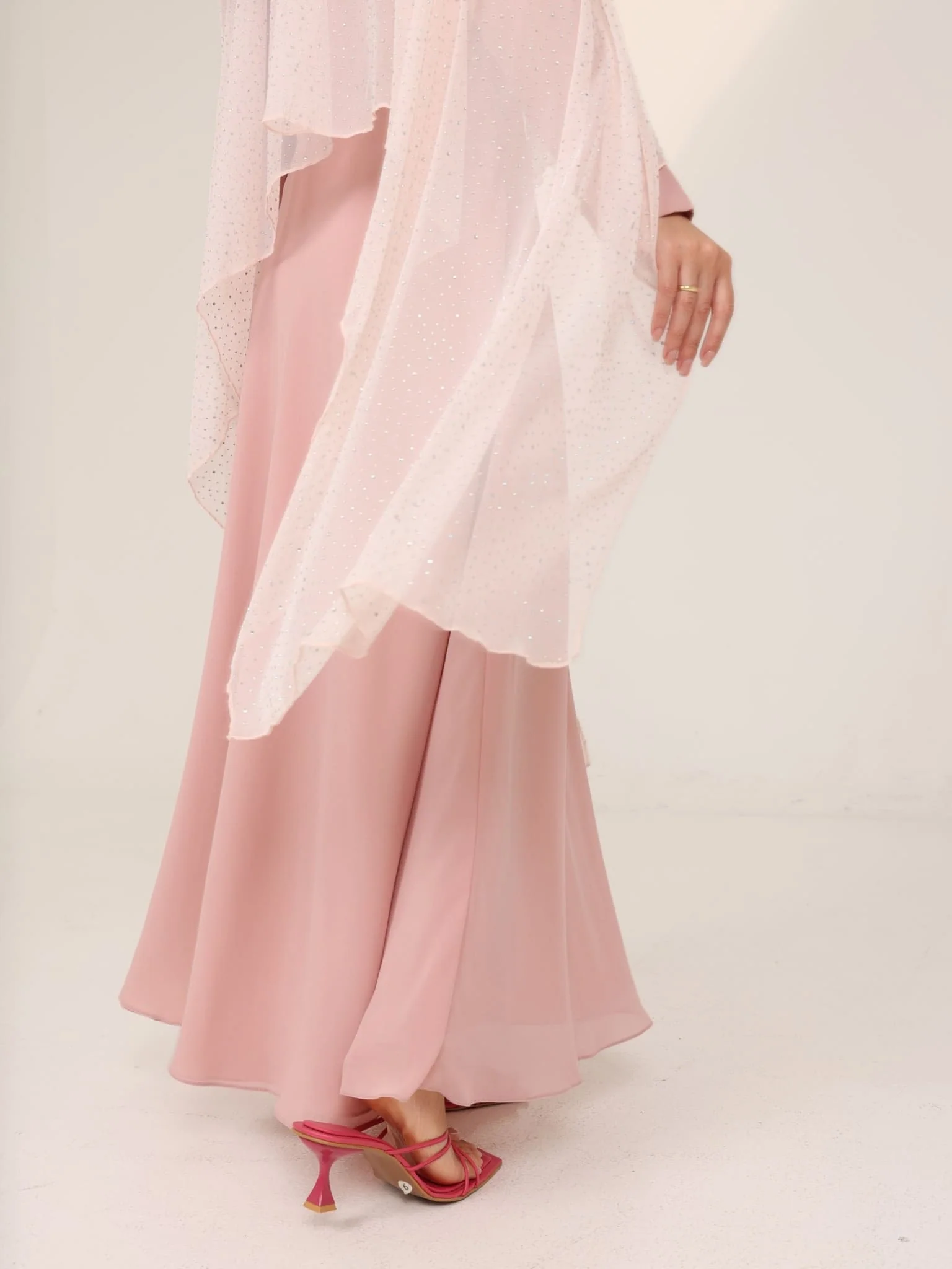Alana Pink Rhinestone Cape - Image 10