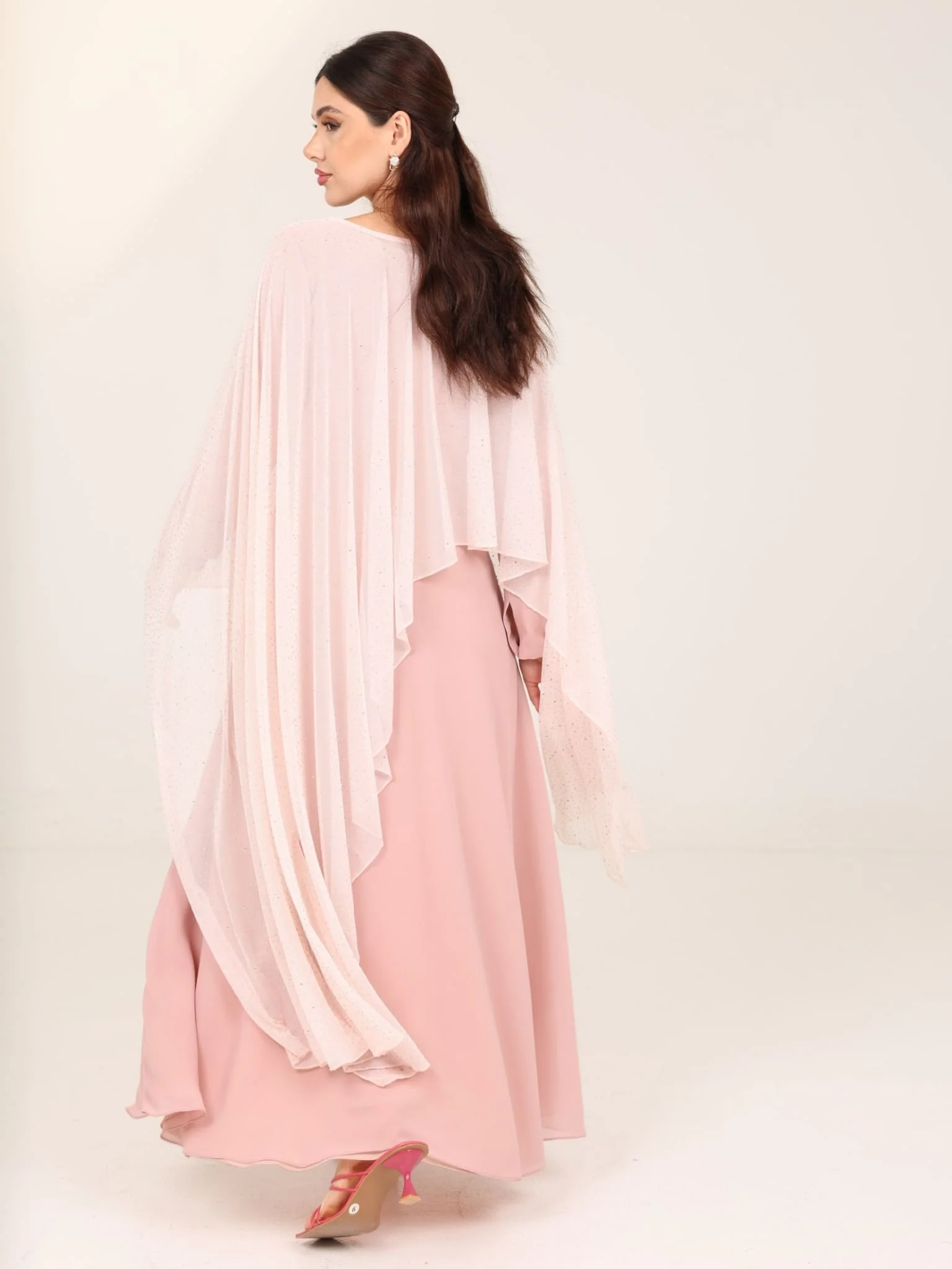 Alana Pink Rhinestone Cape - Image 4