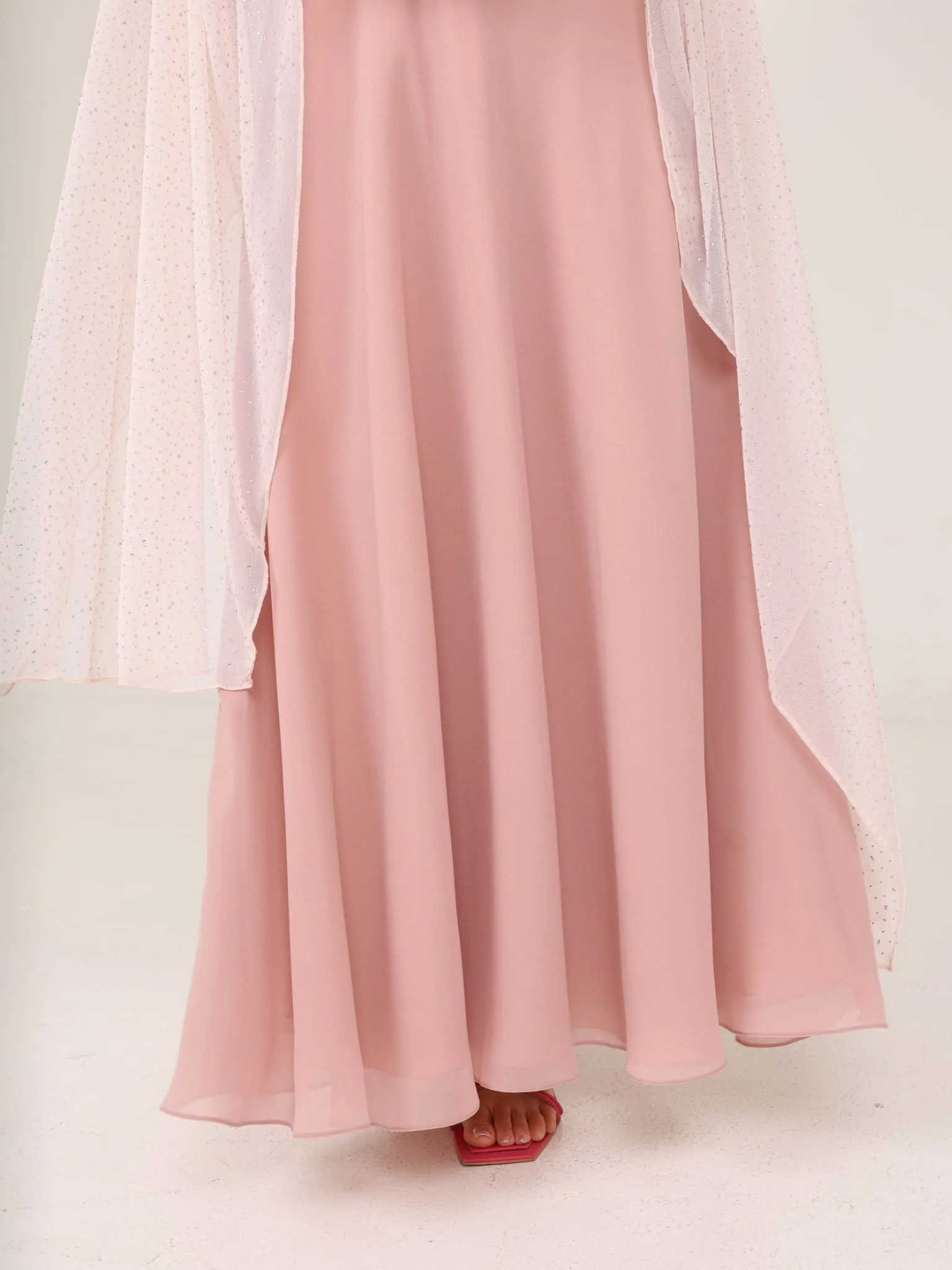 Alana Pink Rhinestone Cape - Image 9