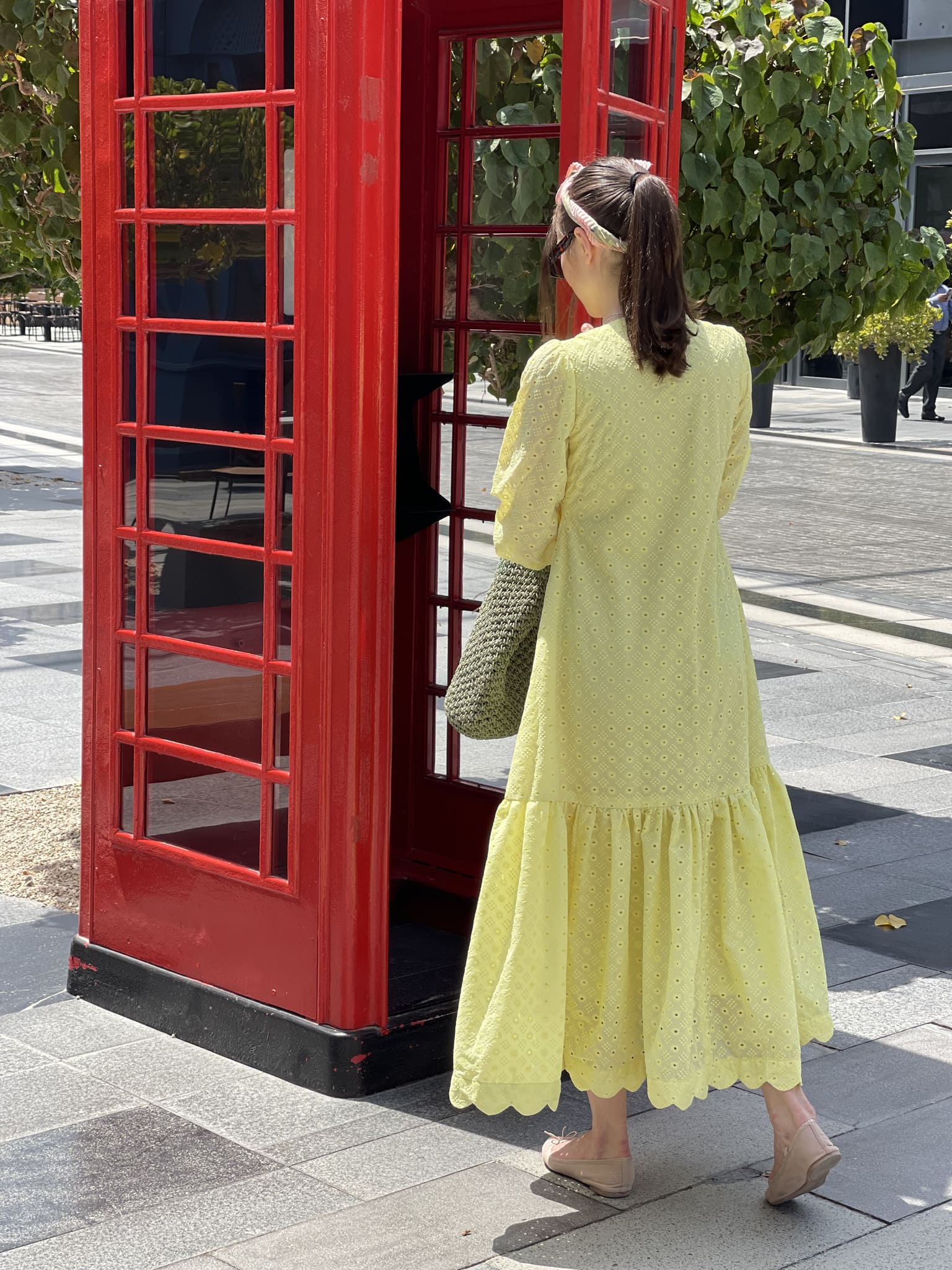 Alice Lime Cutwork Long Dress - Image 3