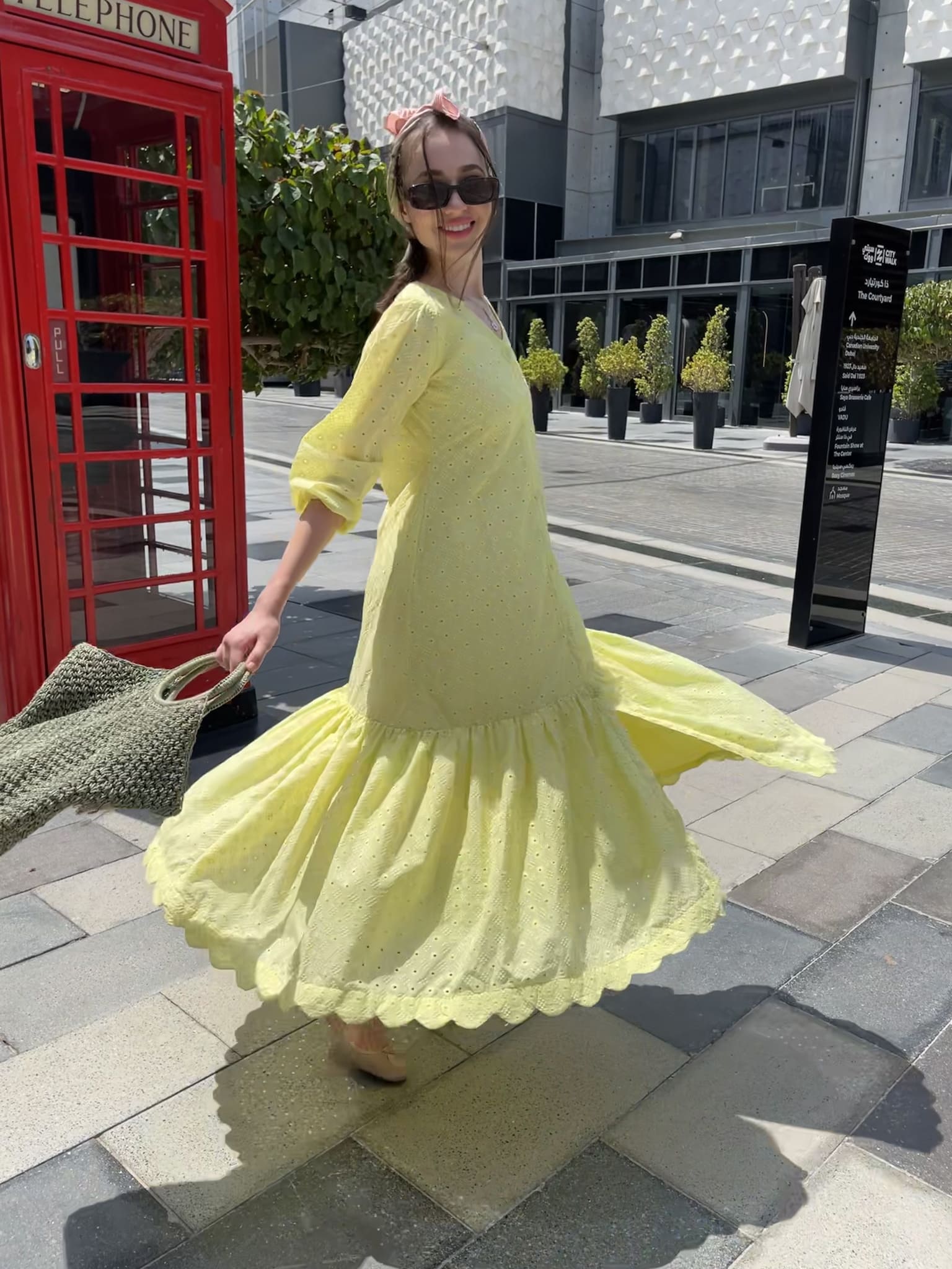 Alice Lime Cutwork Long Dress - Image 4