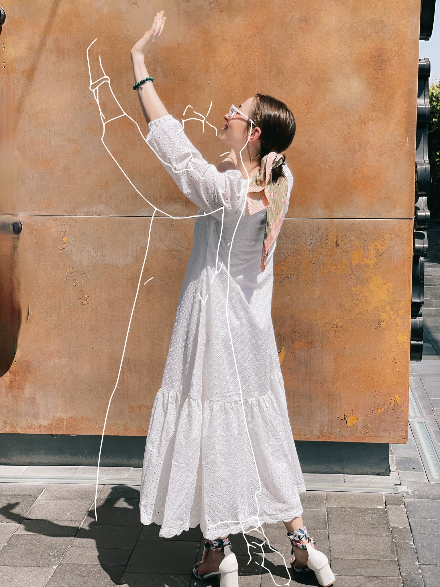 Alice White Cutwork Long Dress - Image 12
