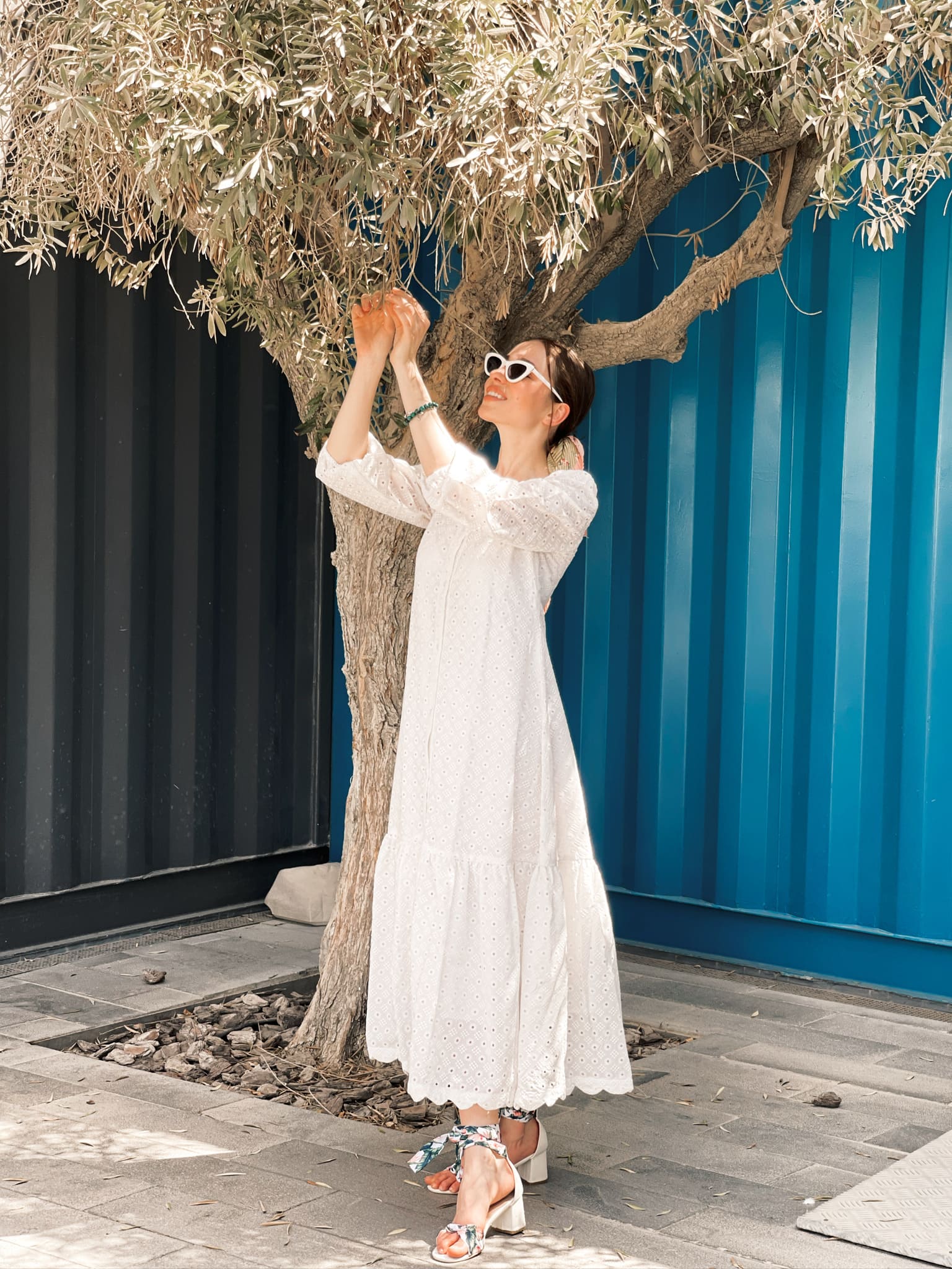 Alice White Cutwork Long Dress - Image 15