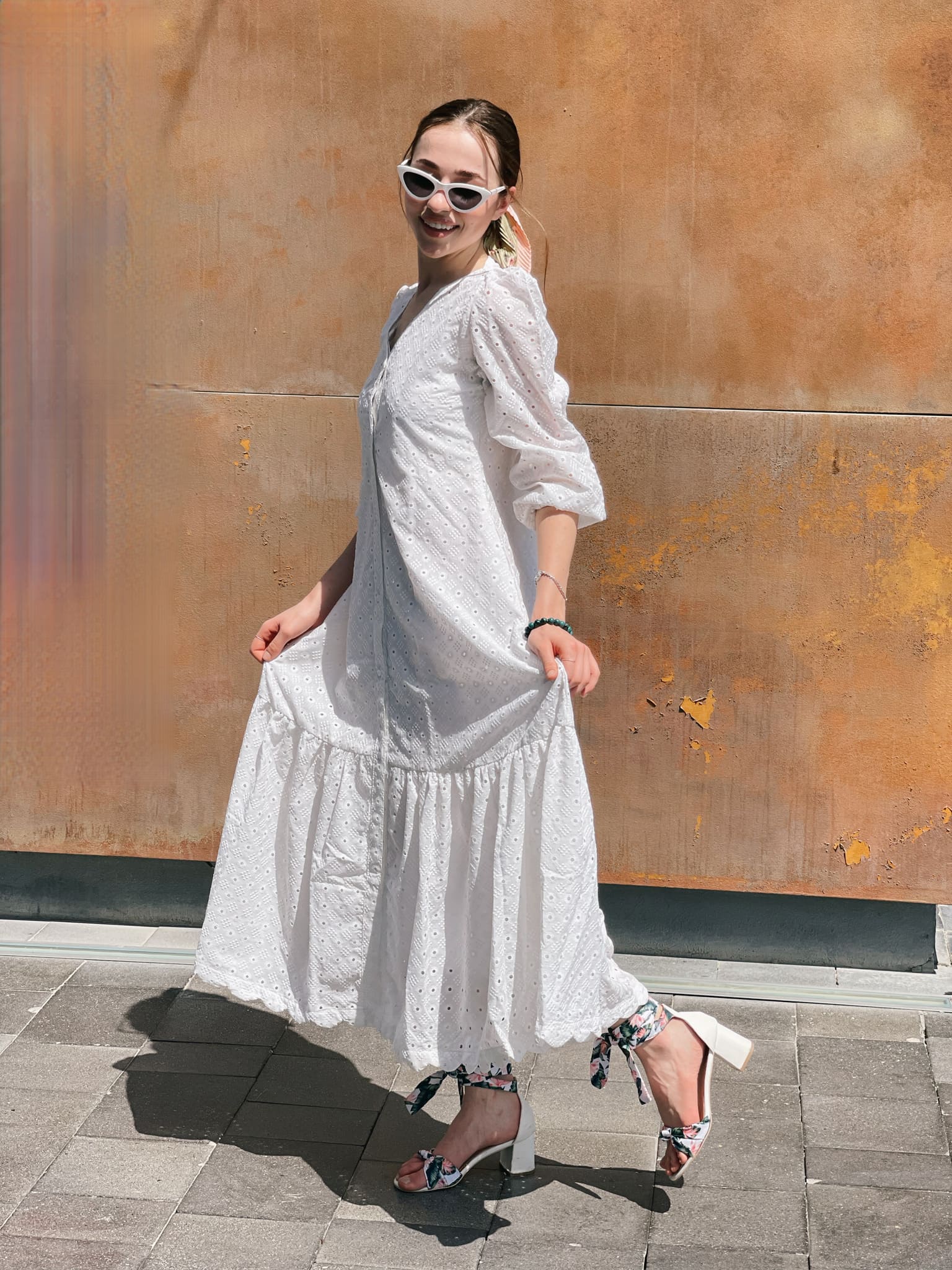 Alice White Cutwork Long Dress - Image 16