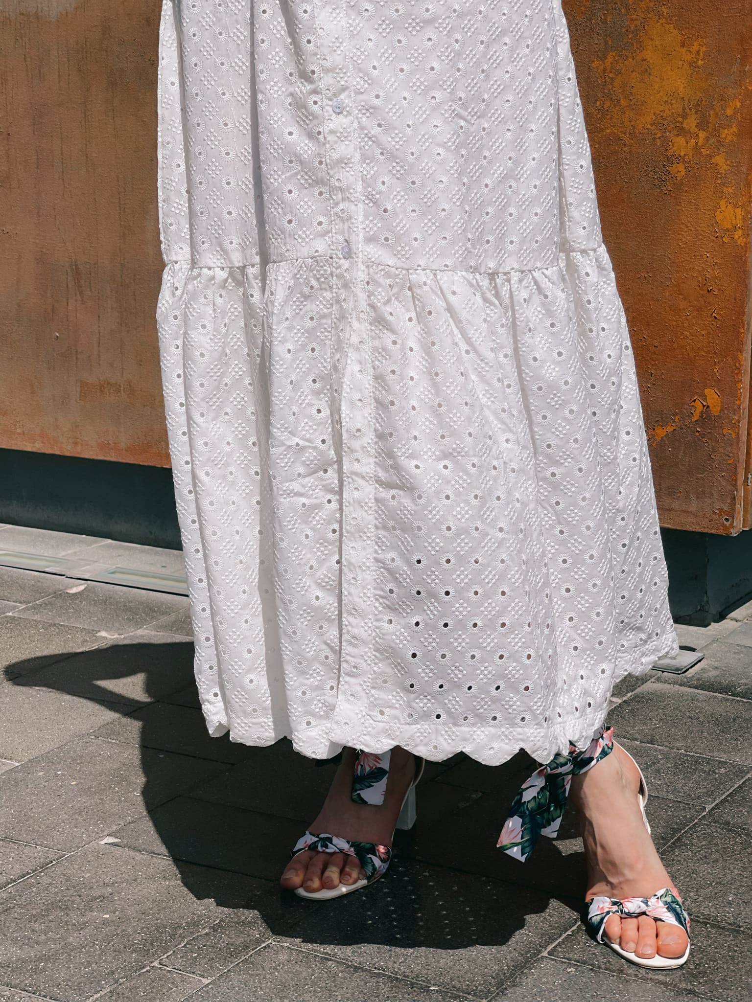 Alice White Cutwork Long Dress - Image 4