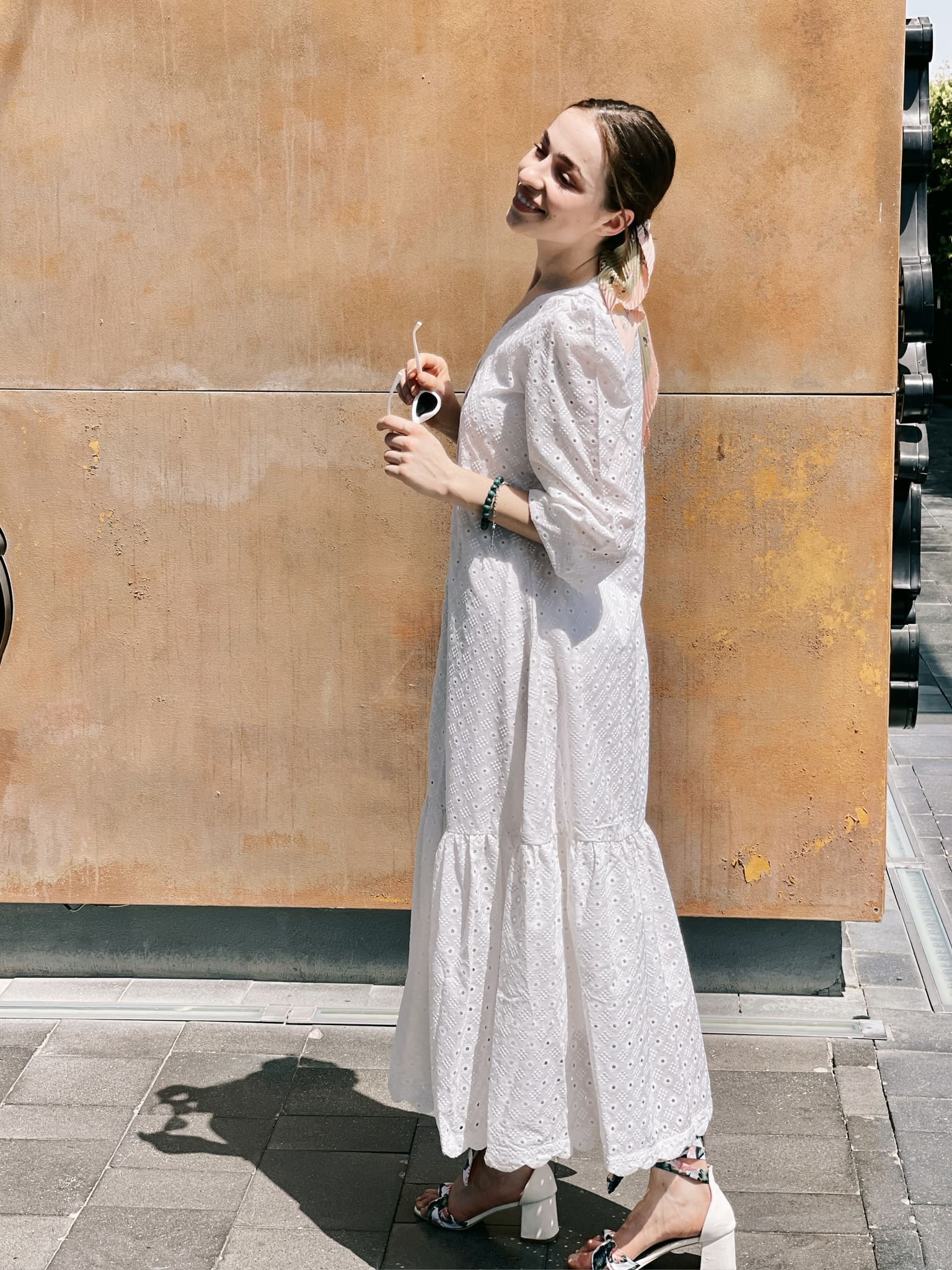 Alice White Cutwork Long Dress - Image 5