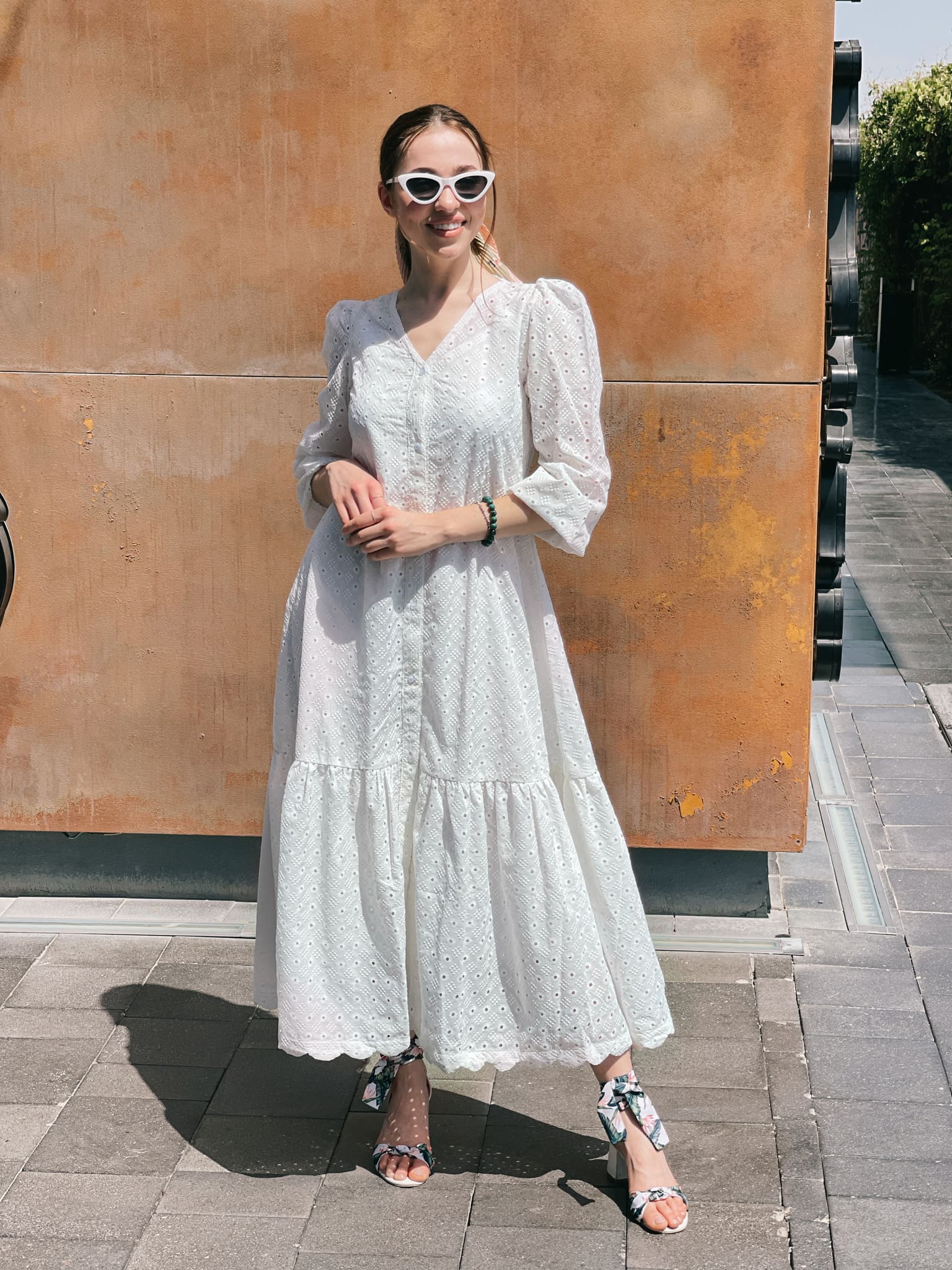 Alice White Cutwork Long Dress - Image 9