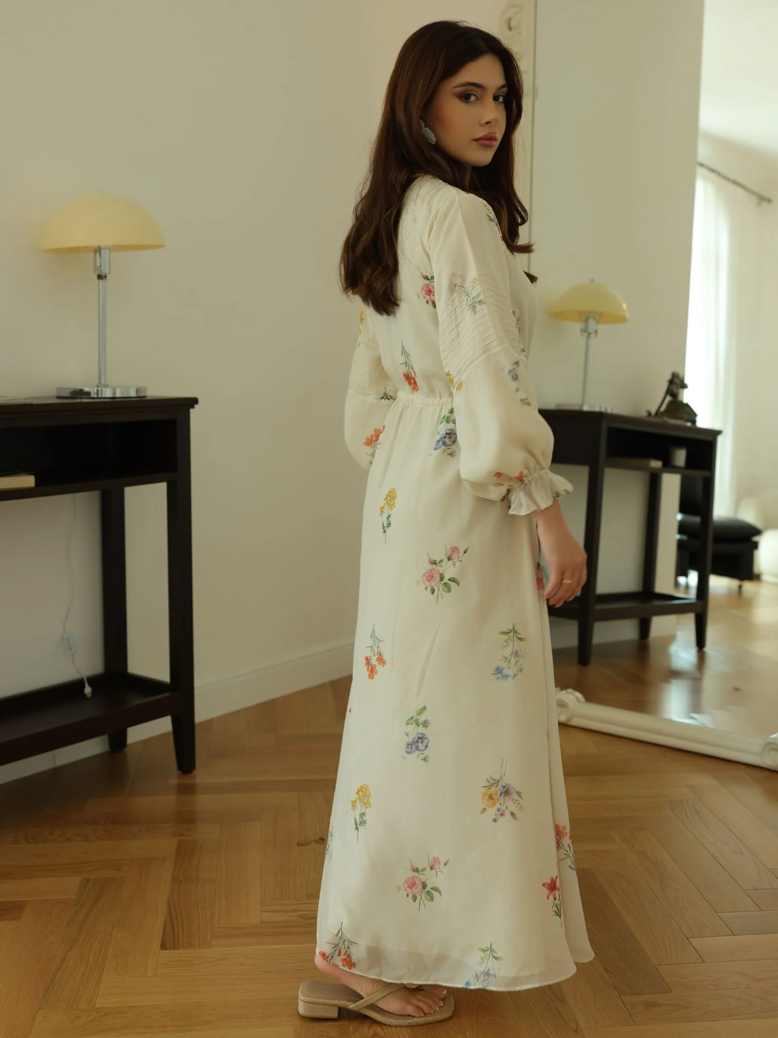 Amertha Floral Long Dress - Image 5