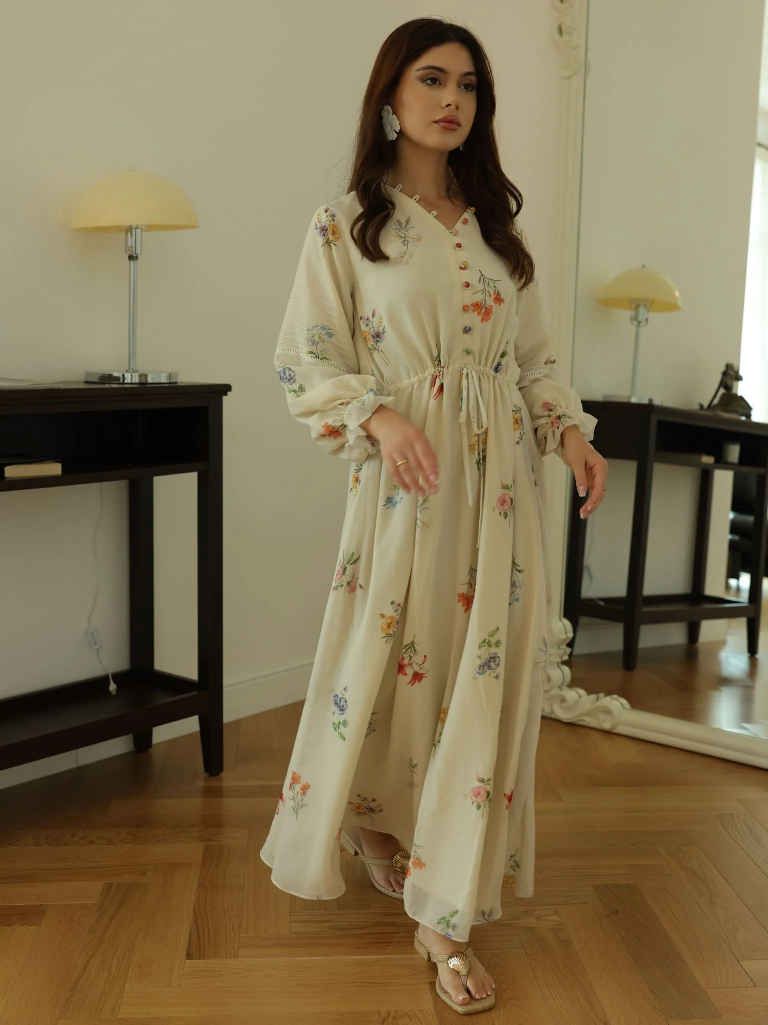 Amertha Floral Long Dress - Image 7
