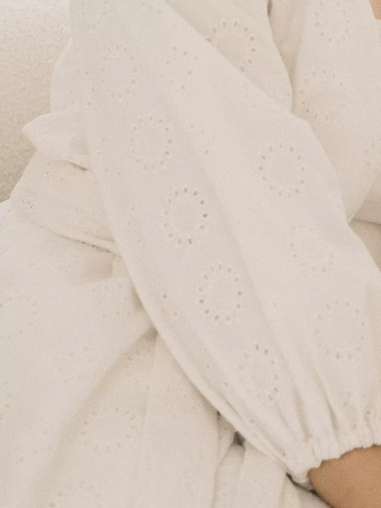 Amy Cutwork Co Ord Set In White - Image 2