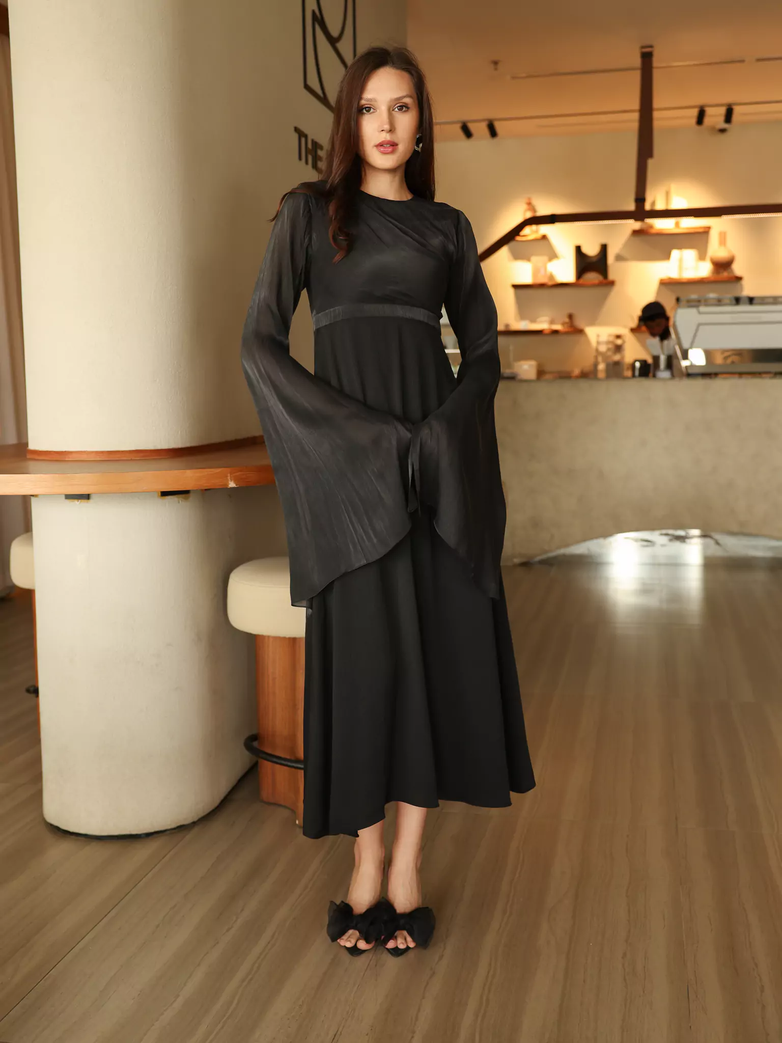 Anya Black Long Dress - Image 5