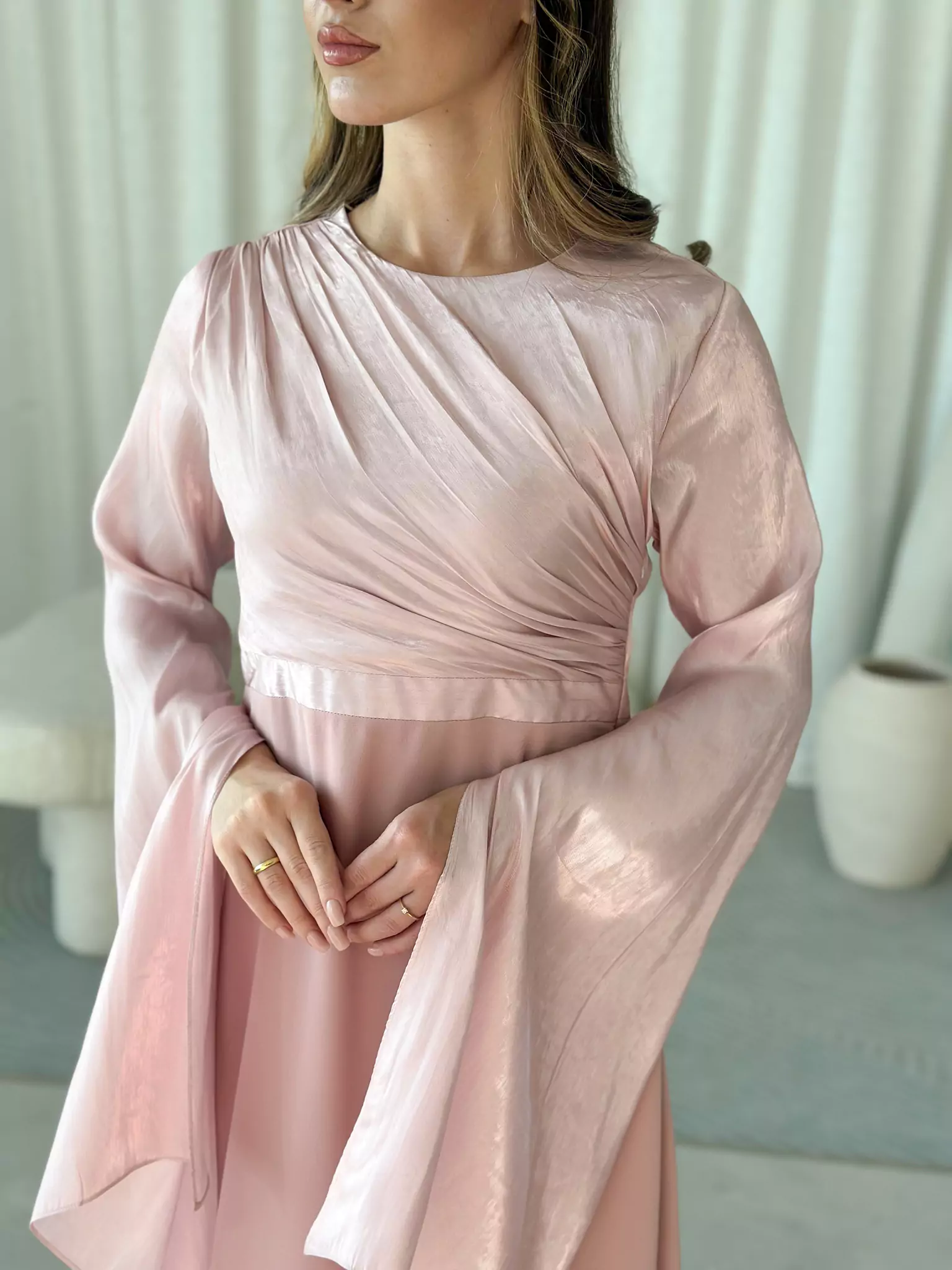 Anya Pink Long Dress - Image 2