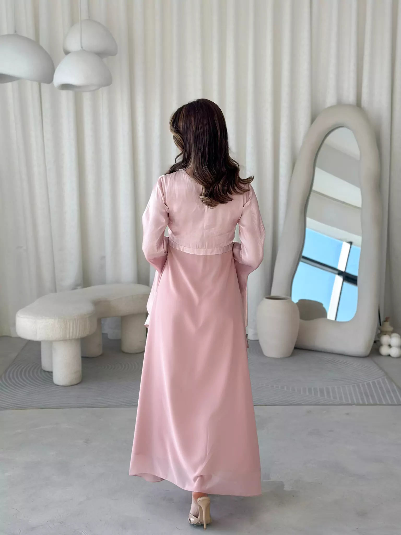 Anya Pink Long Dress - Image 3