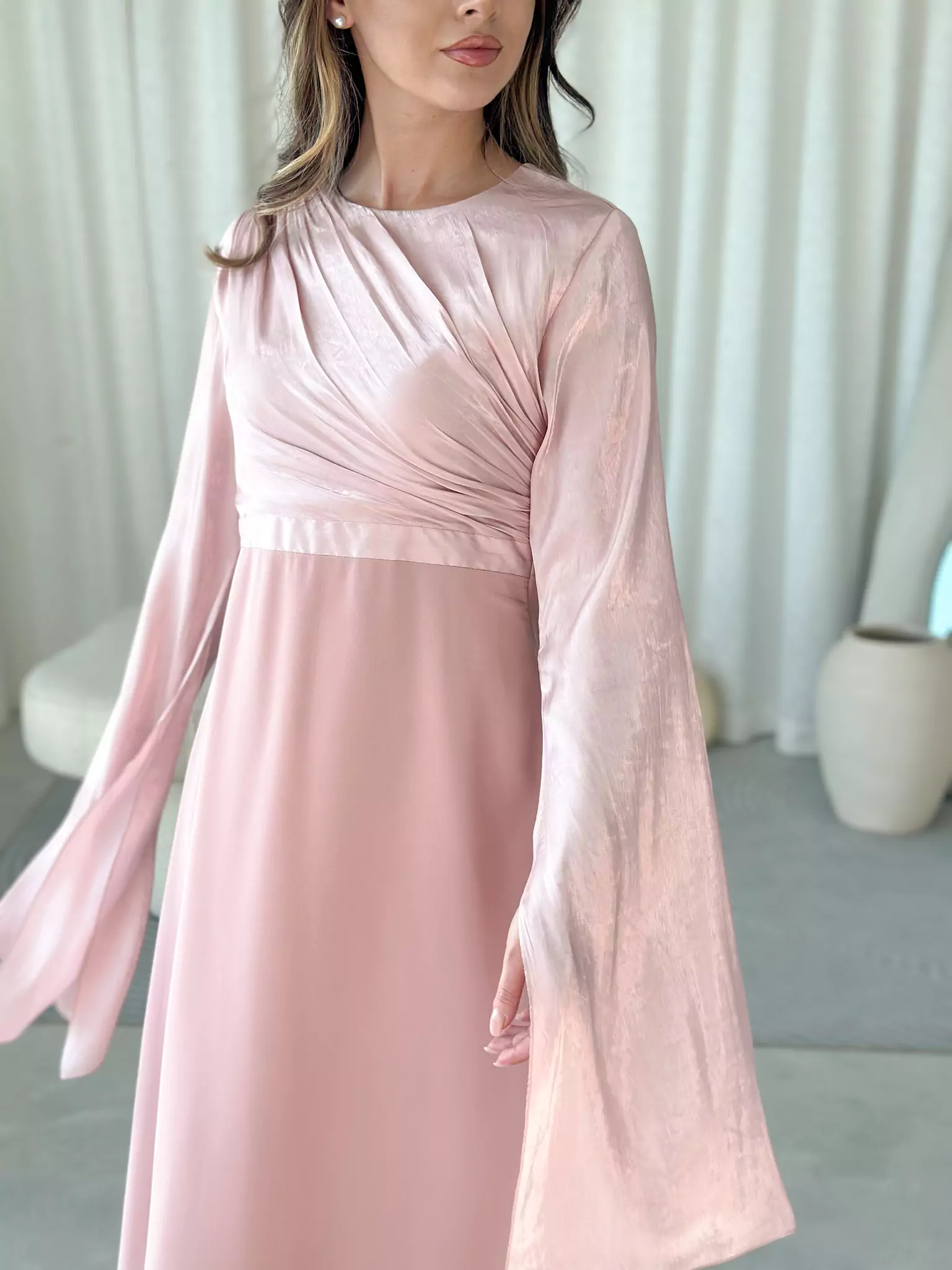 Anya Pink Long Dress - Image 6