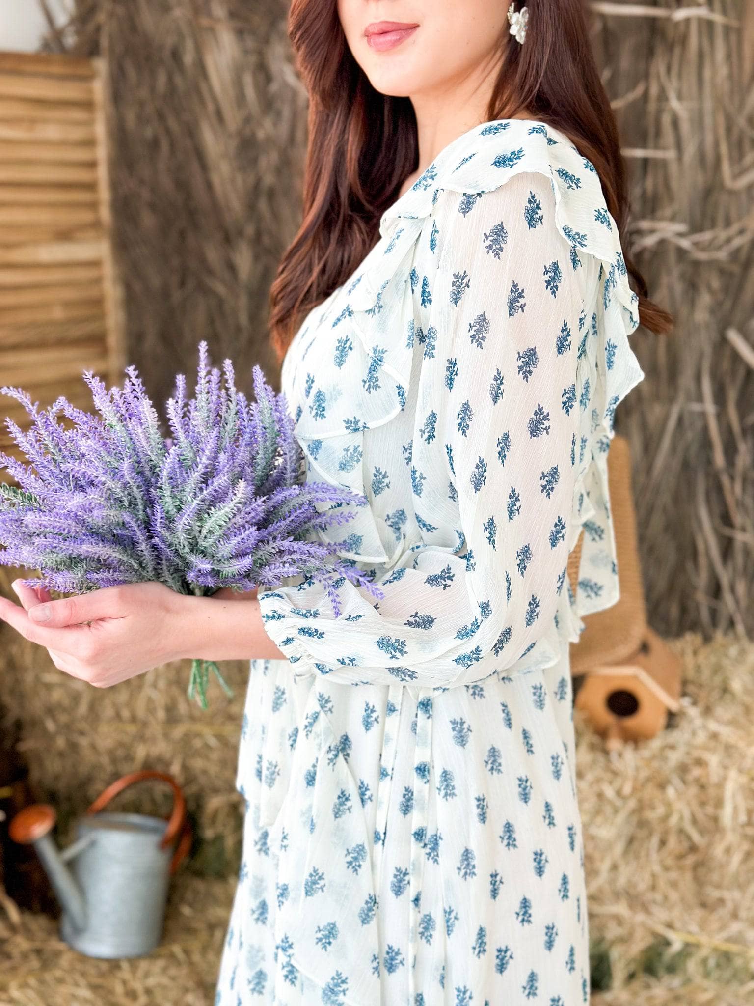 Astral Wrap Floral Dress - Image 6