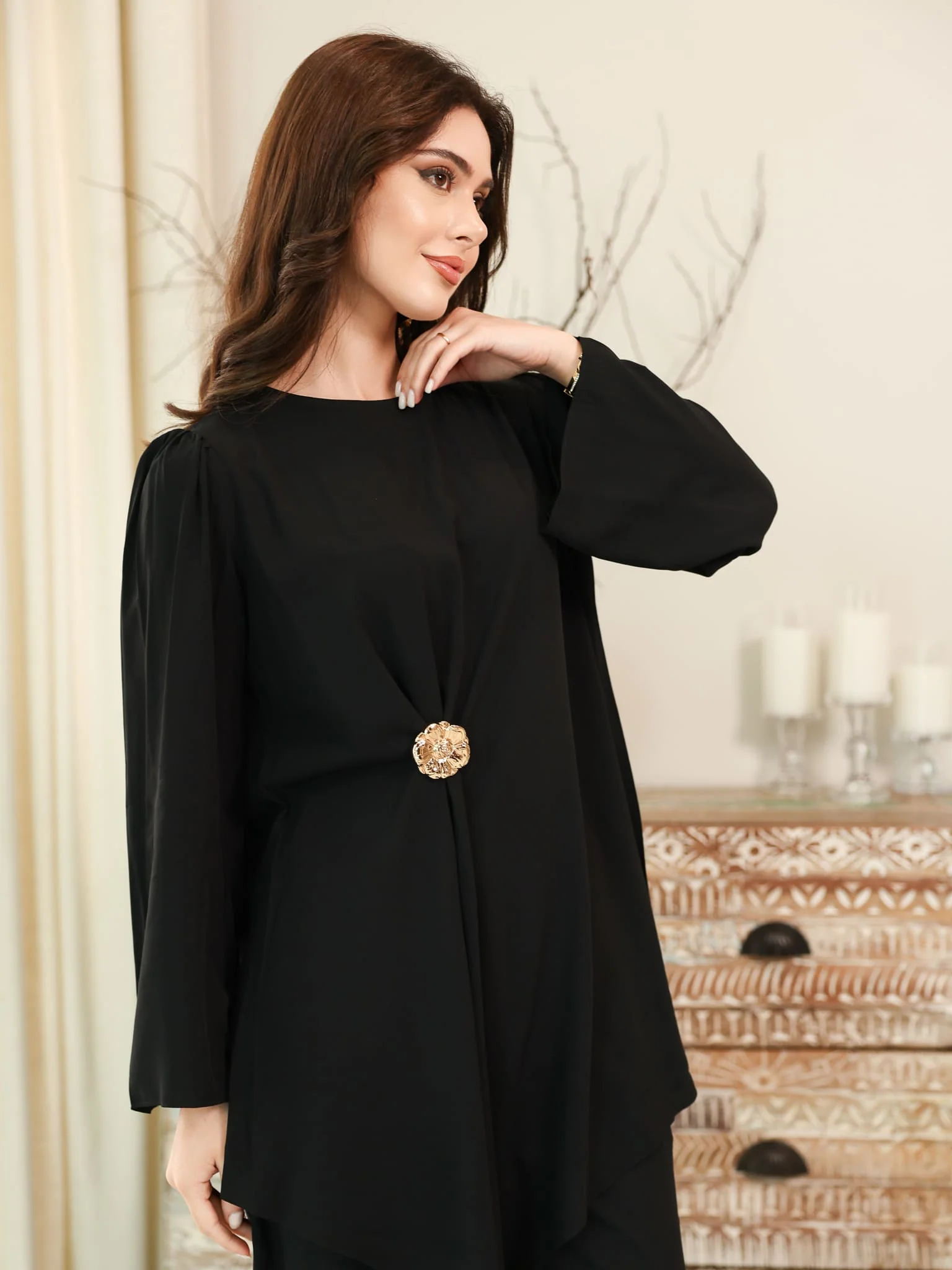 Astrid Black Buckle Co Ord Set - Image 5