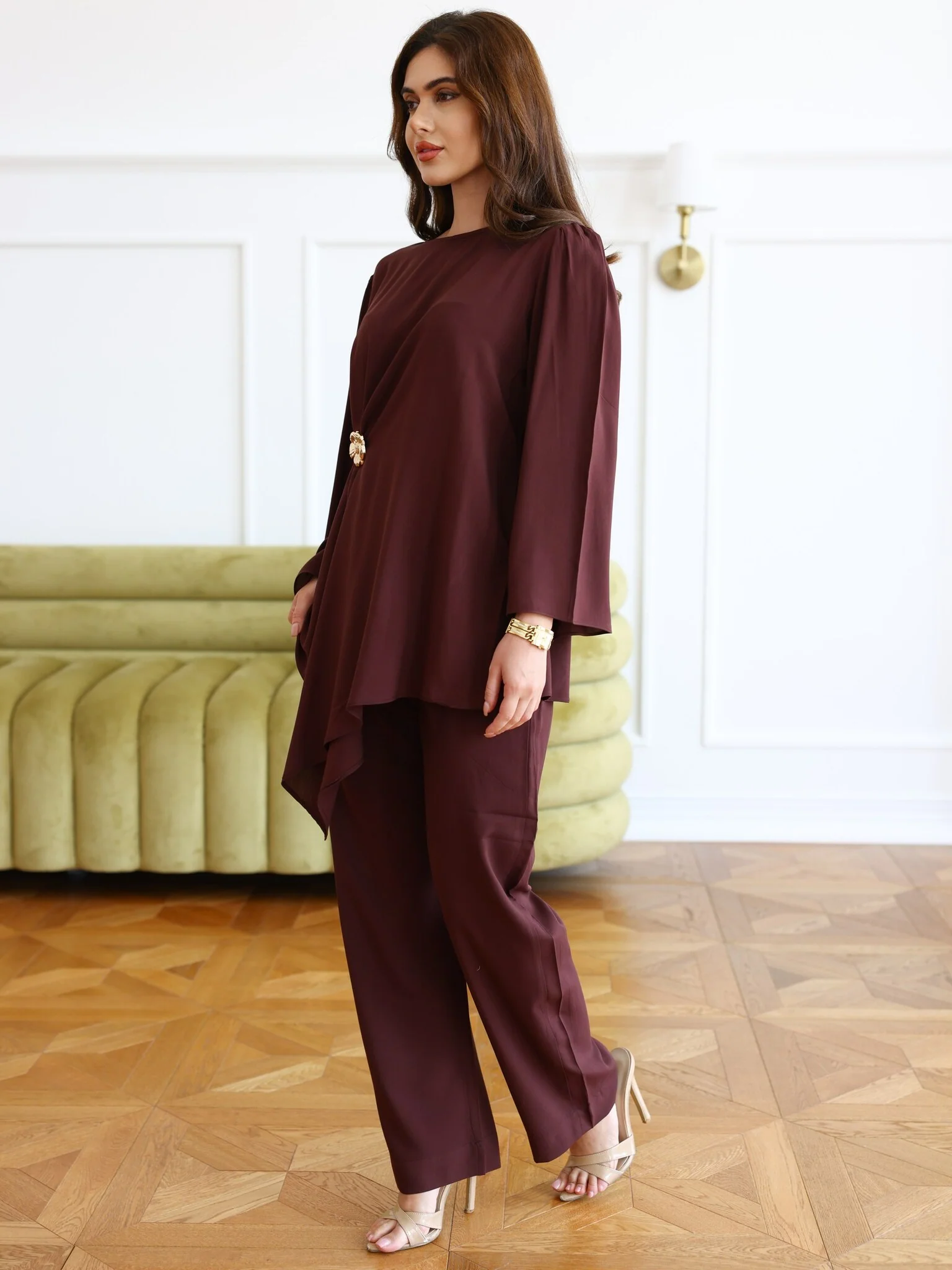 Astrid Brown Buckle Co Ord Set - Image 5