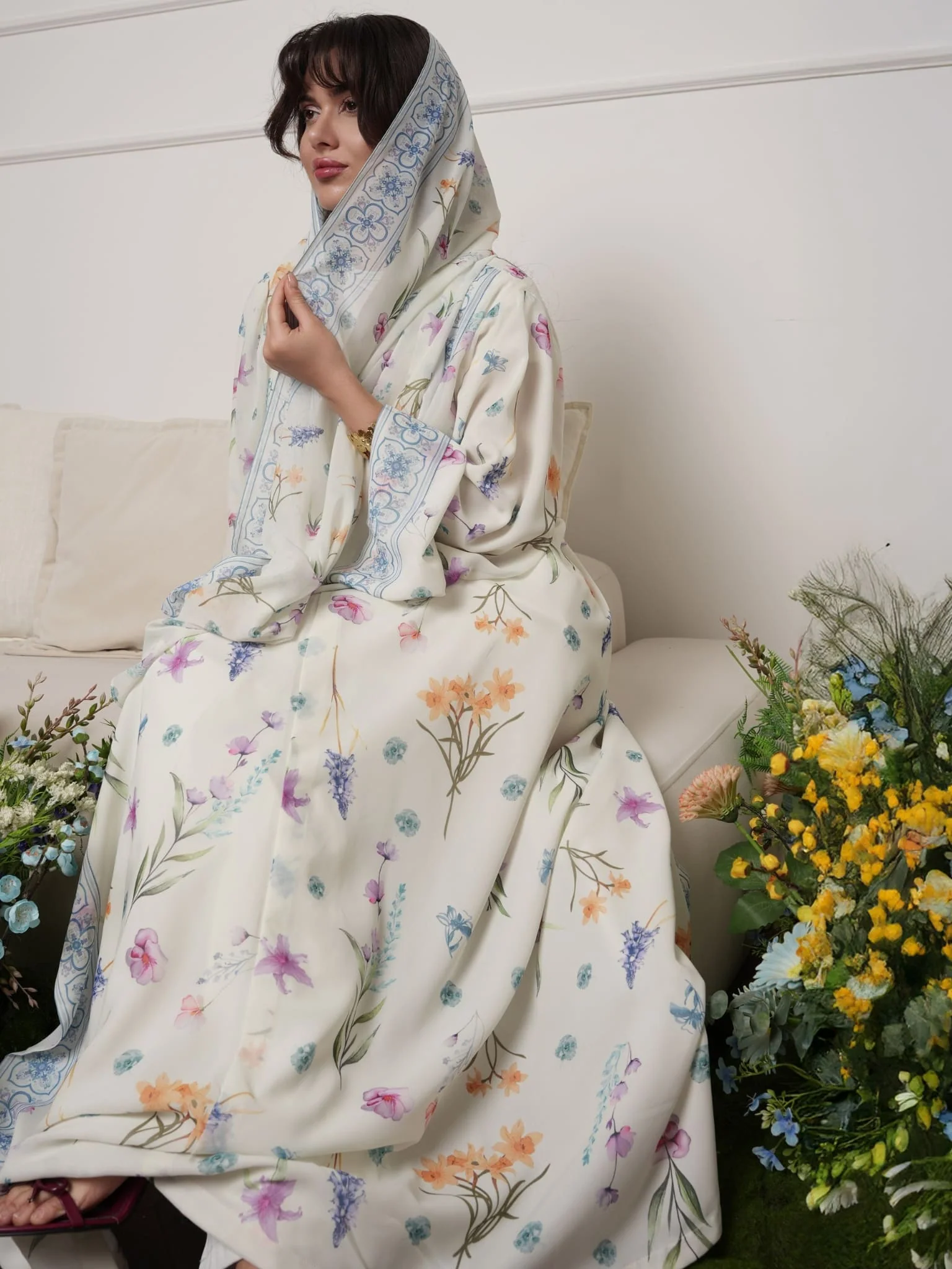 Aurafluer Floral Upper / Abaya - Image 4