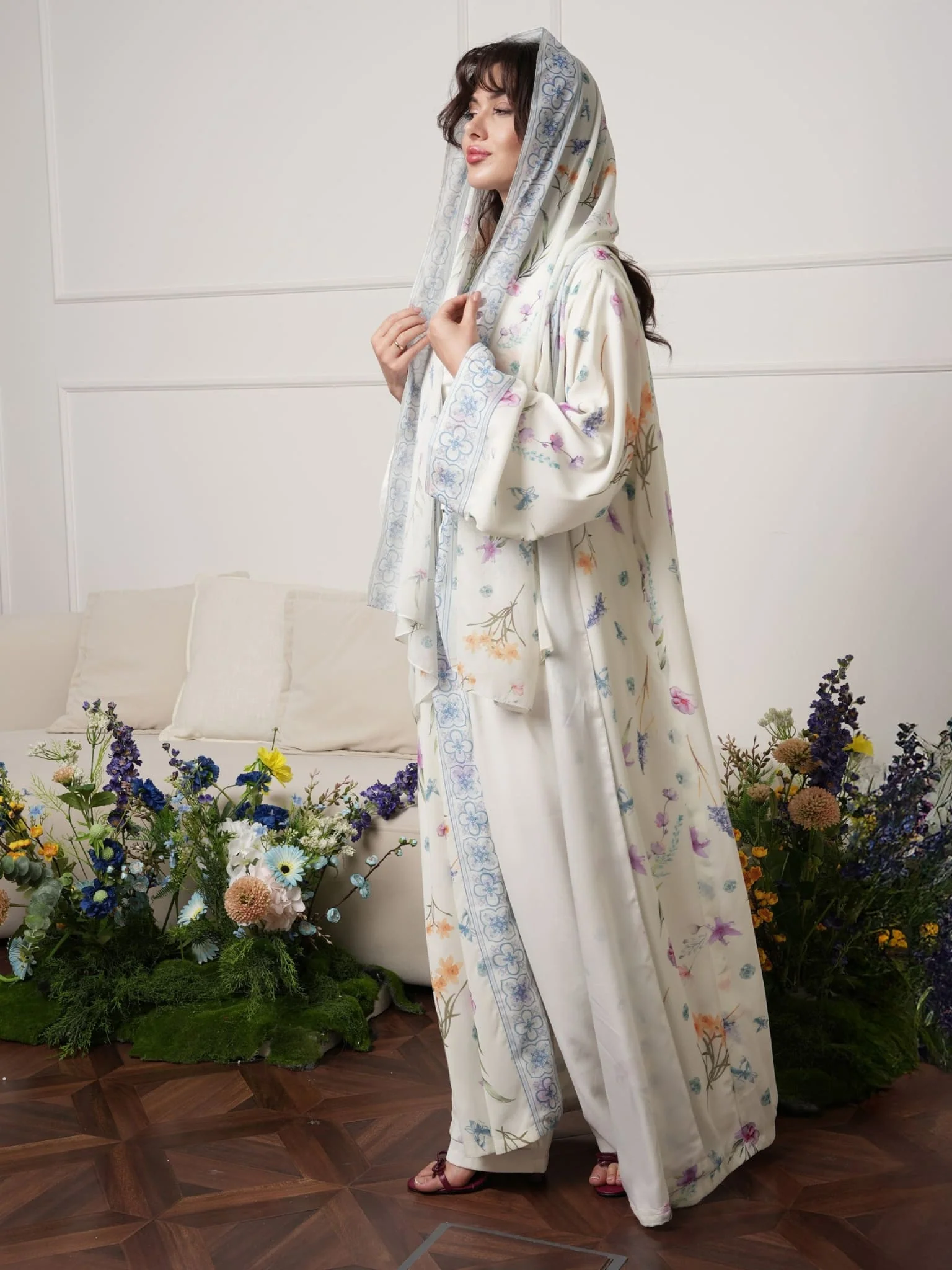 Aurafluer Floral Upper / Abaya - Image 5