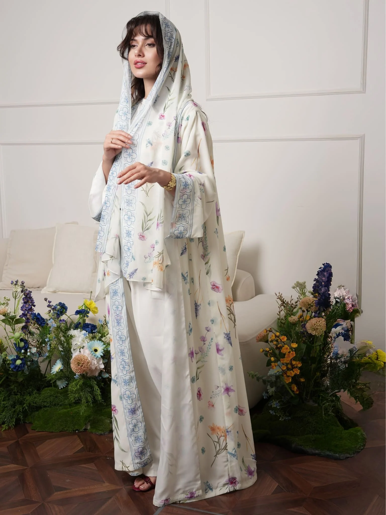Aurafluer Floral Upper / Abaya - Image 6