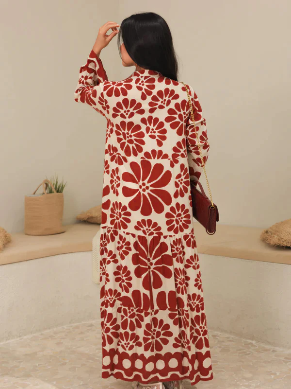 Aurora Maroon Long Dress - Image 3