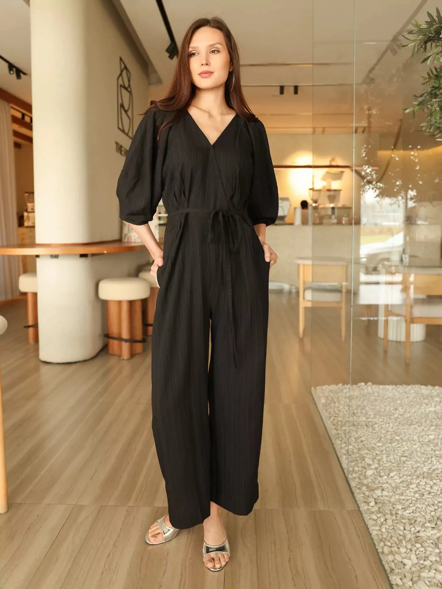 Ayla Crush Black Jumpsuit