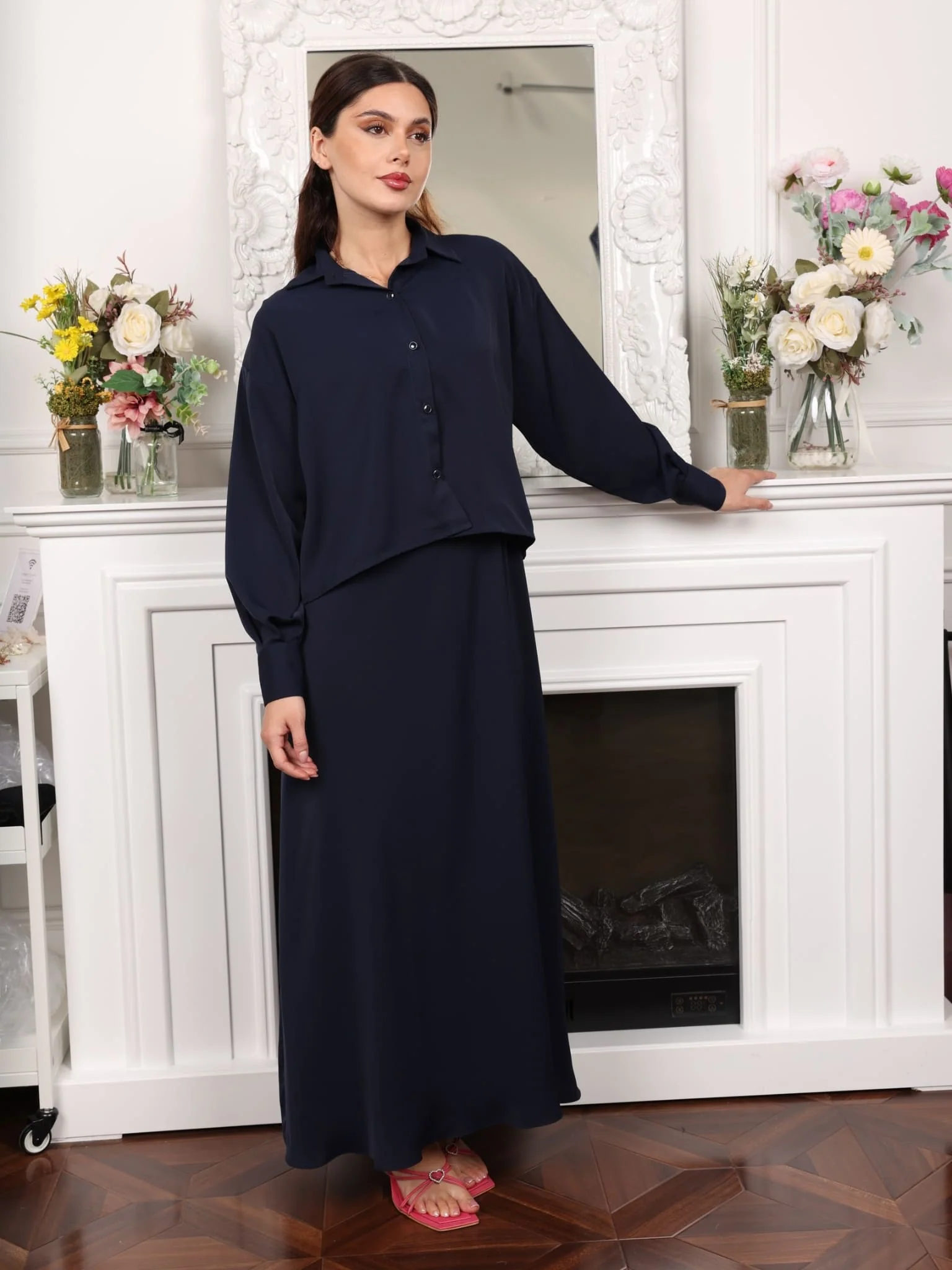 Aylin Blue Shirt And Dress - Image 7