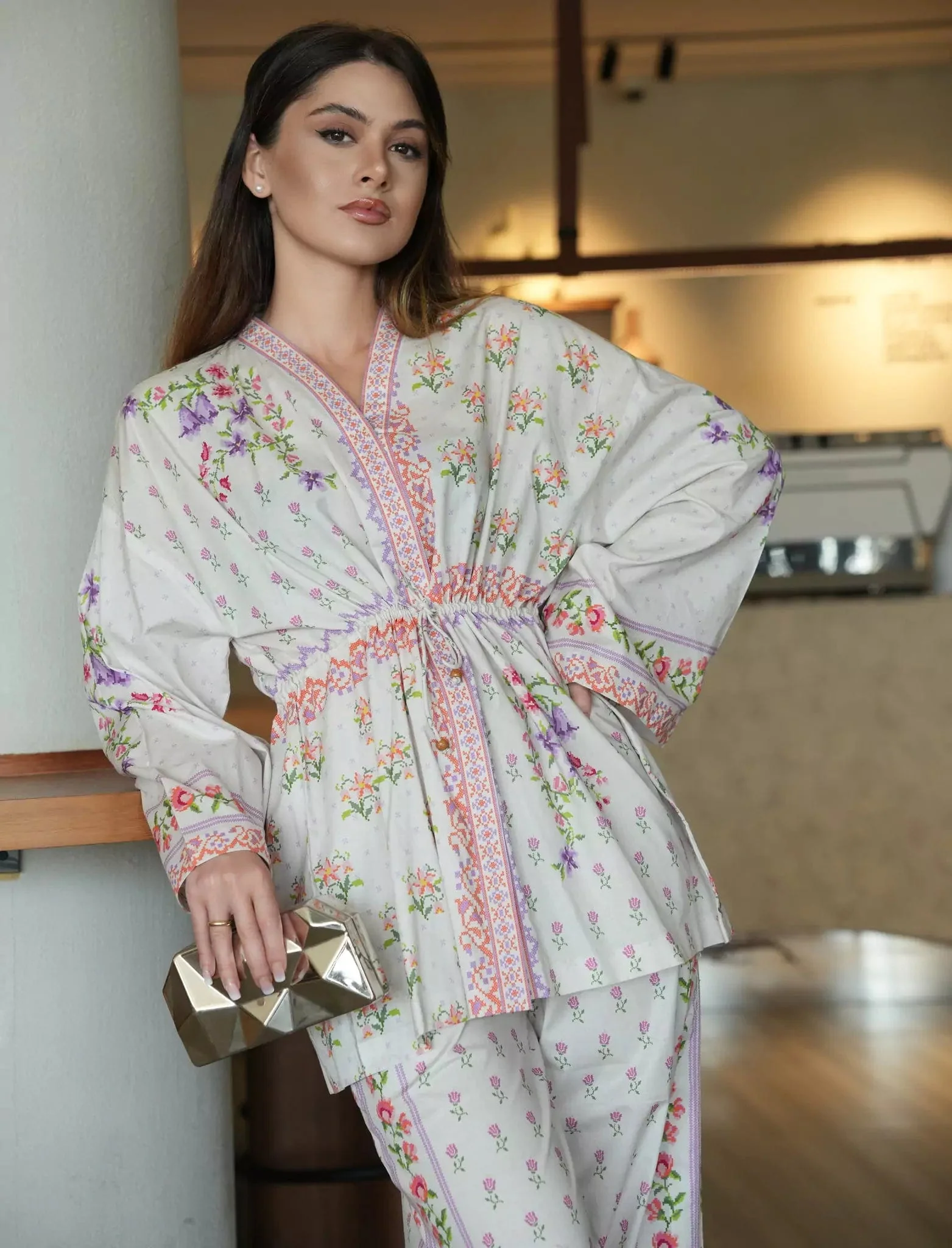 Bargello Cross Print Co Ord Set - Image 8