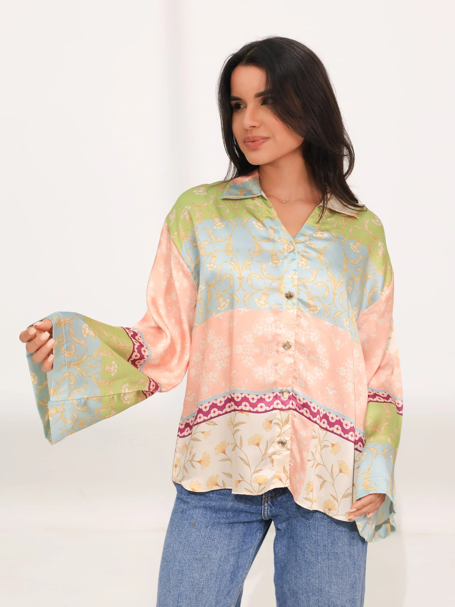 Baroque Silk Printed Shirt - Image 5