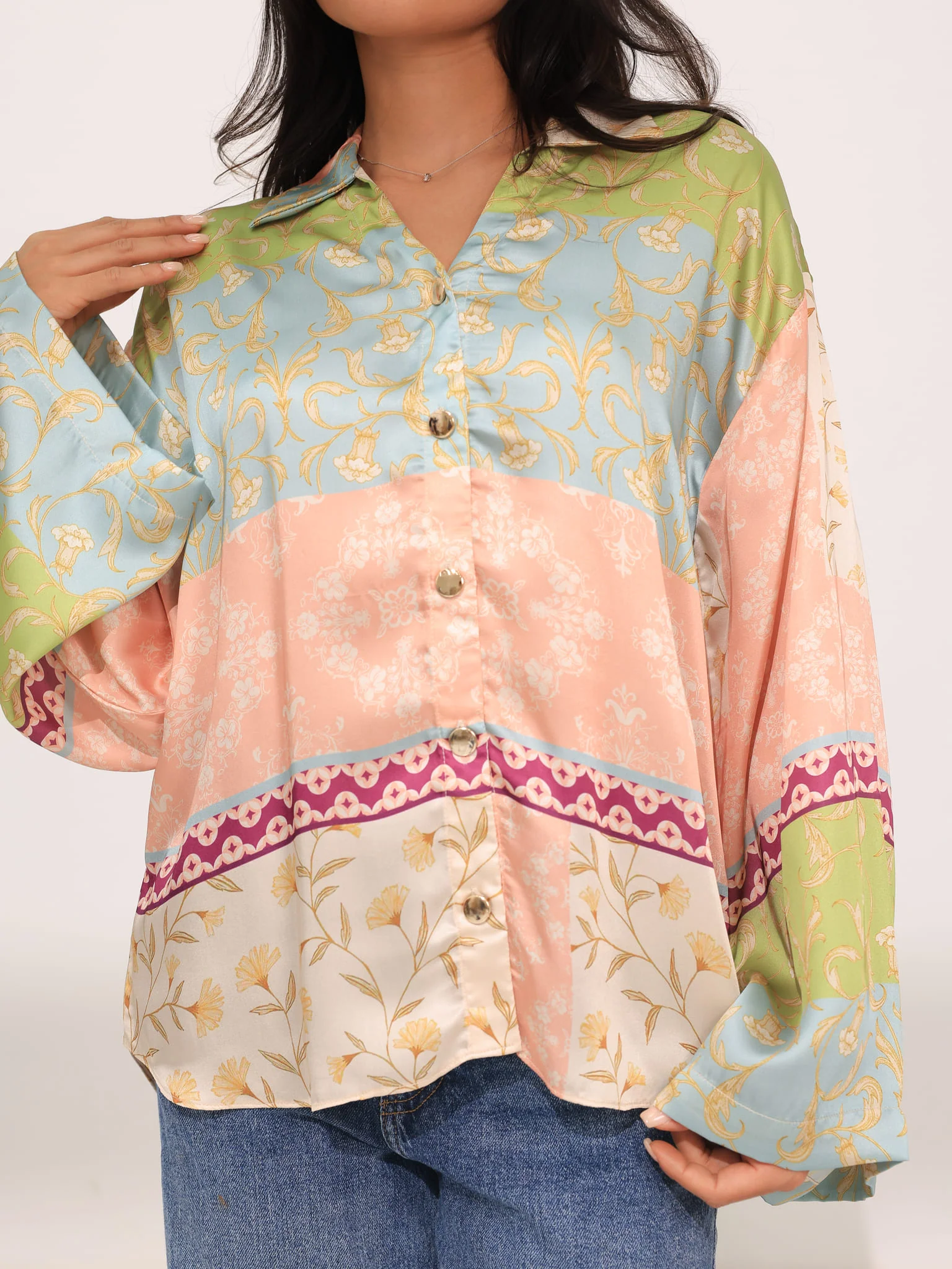 Baroque Silk Printed Shirt - Image 7