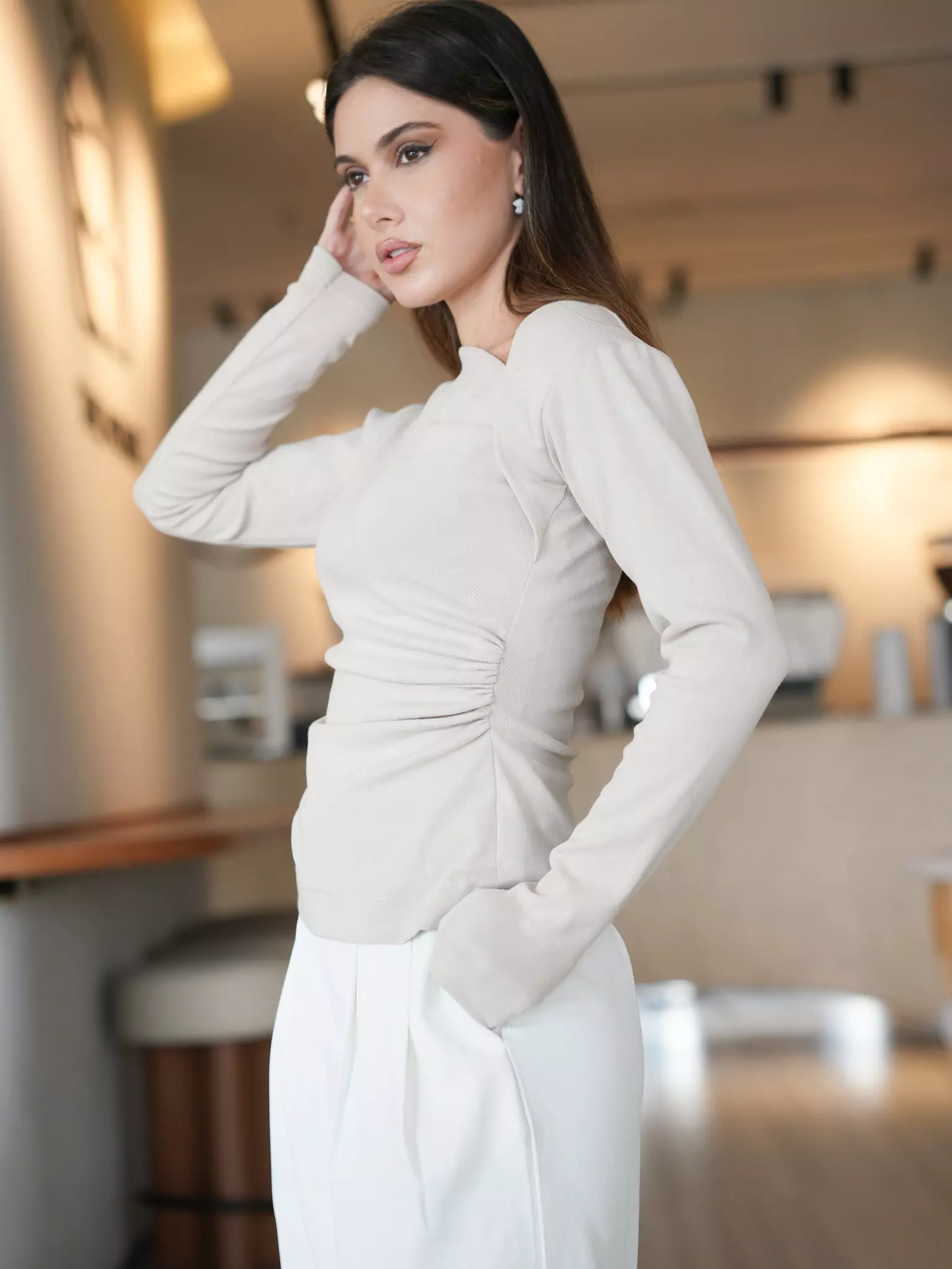 Beige Buff Knit Shirt - Image 8