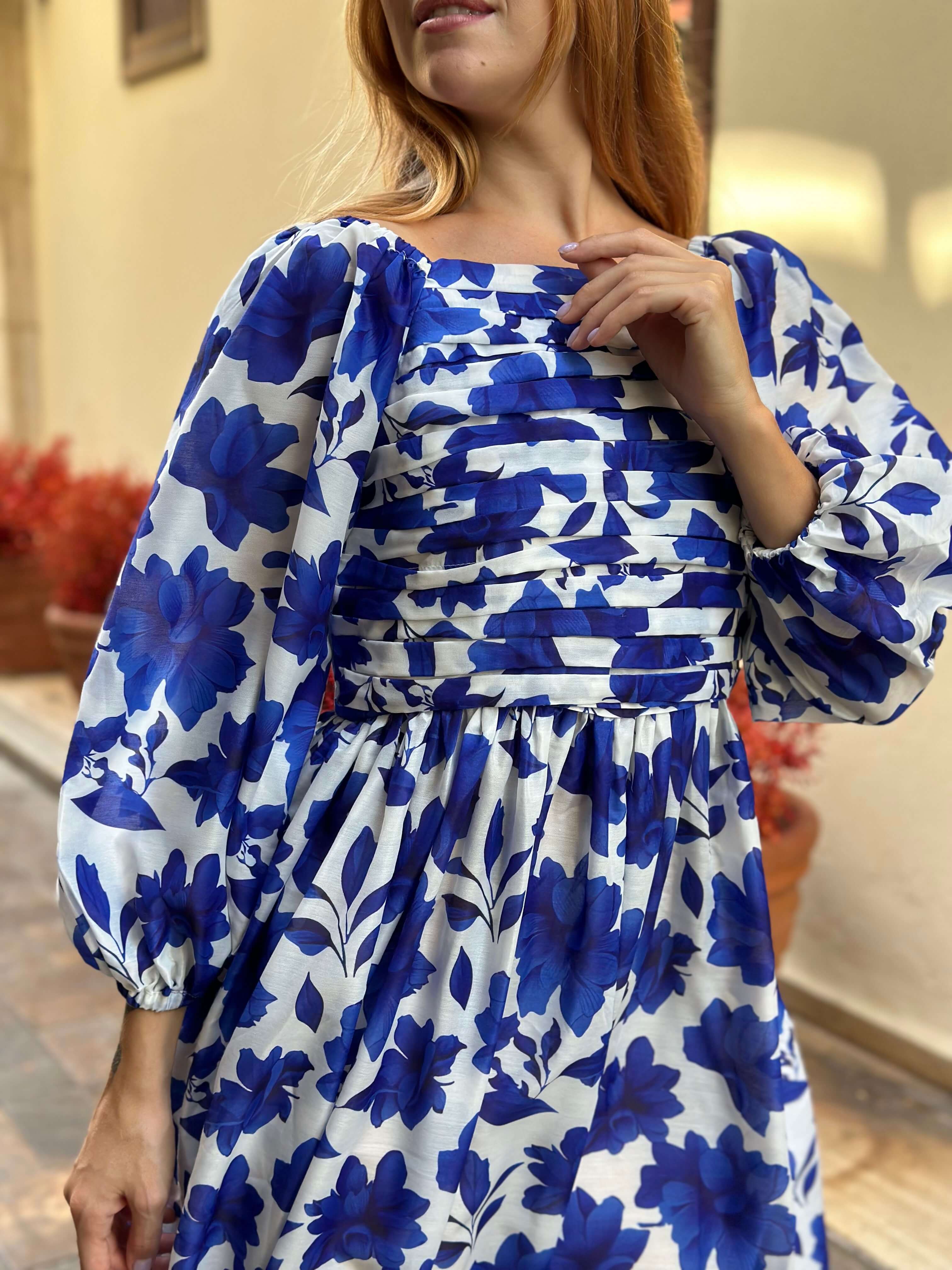 Big bold Long Floral Dress - Image 8