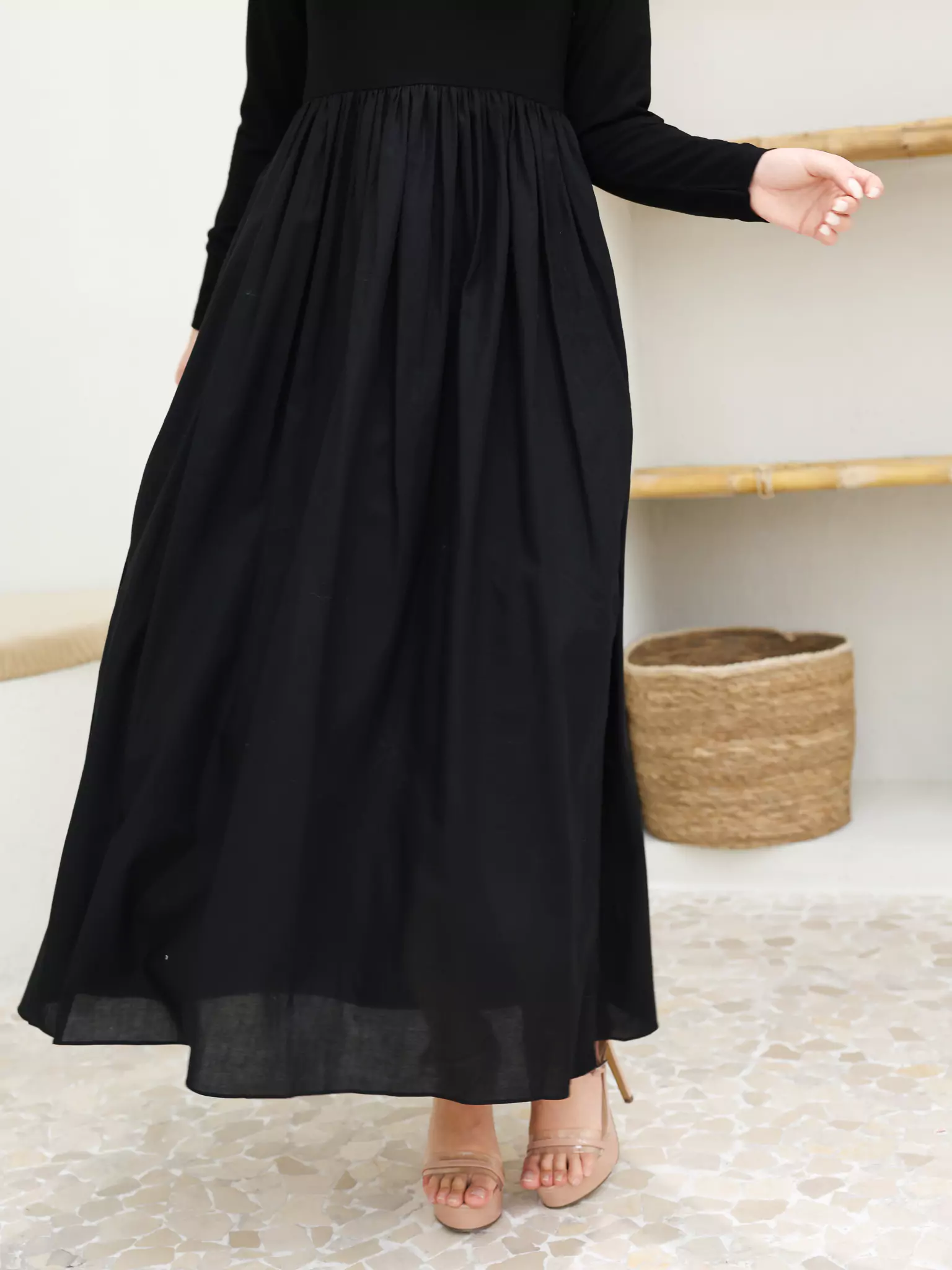 Bistry Black Jersey Cotton Dress - Image 6