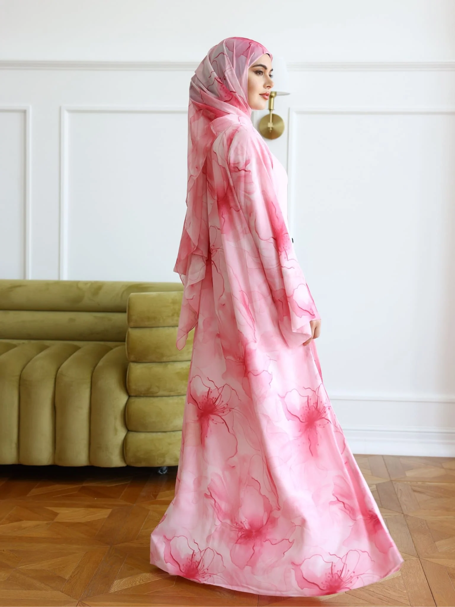 Blooming Pink Floral Stole / Sheila - Image 4