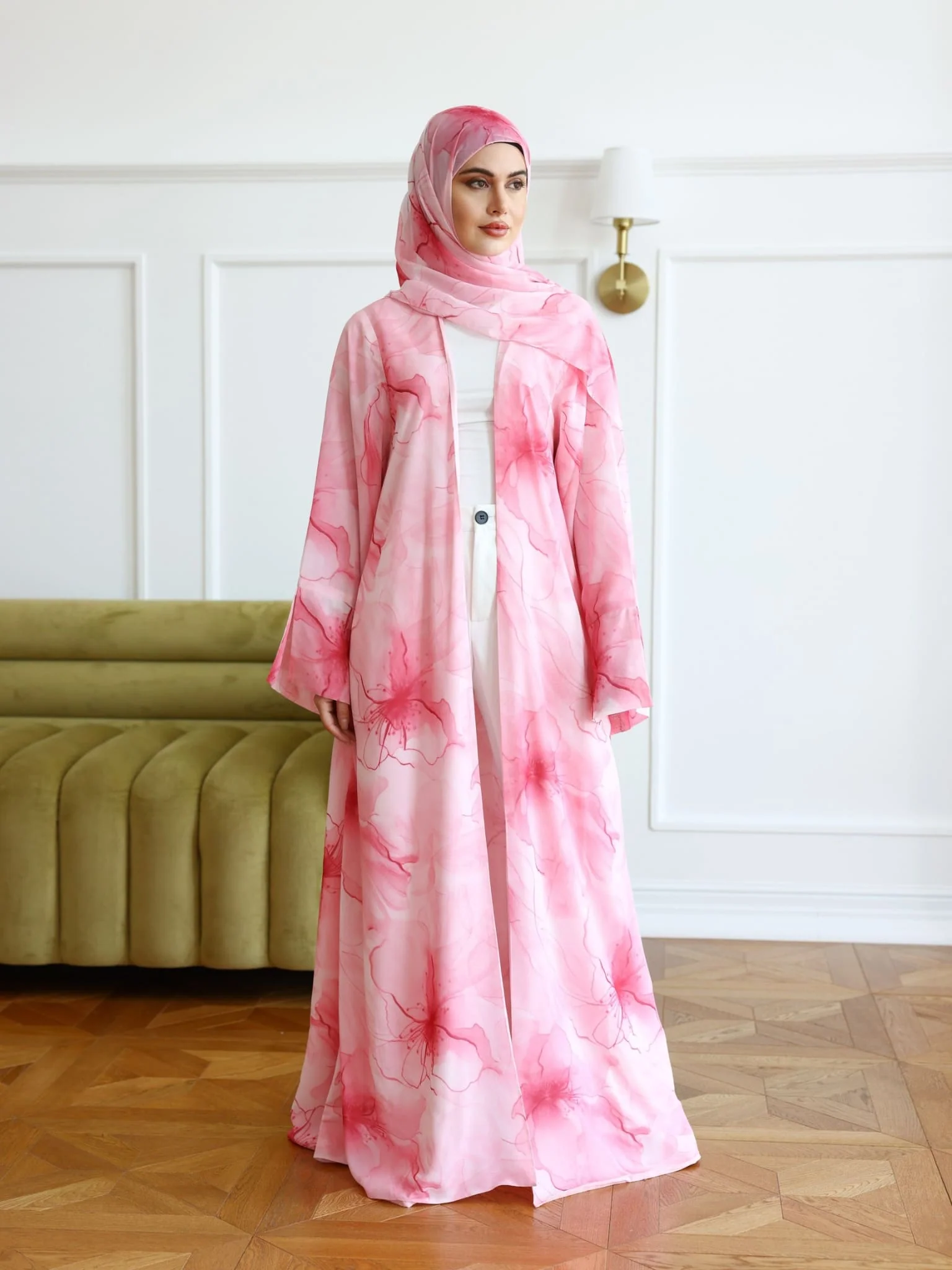 Blooming Pink Floral Stole / Sheila - Image 5