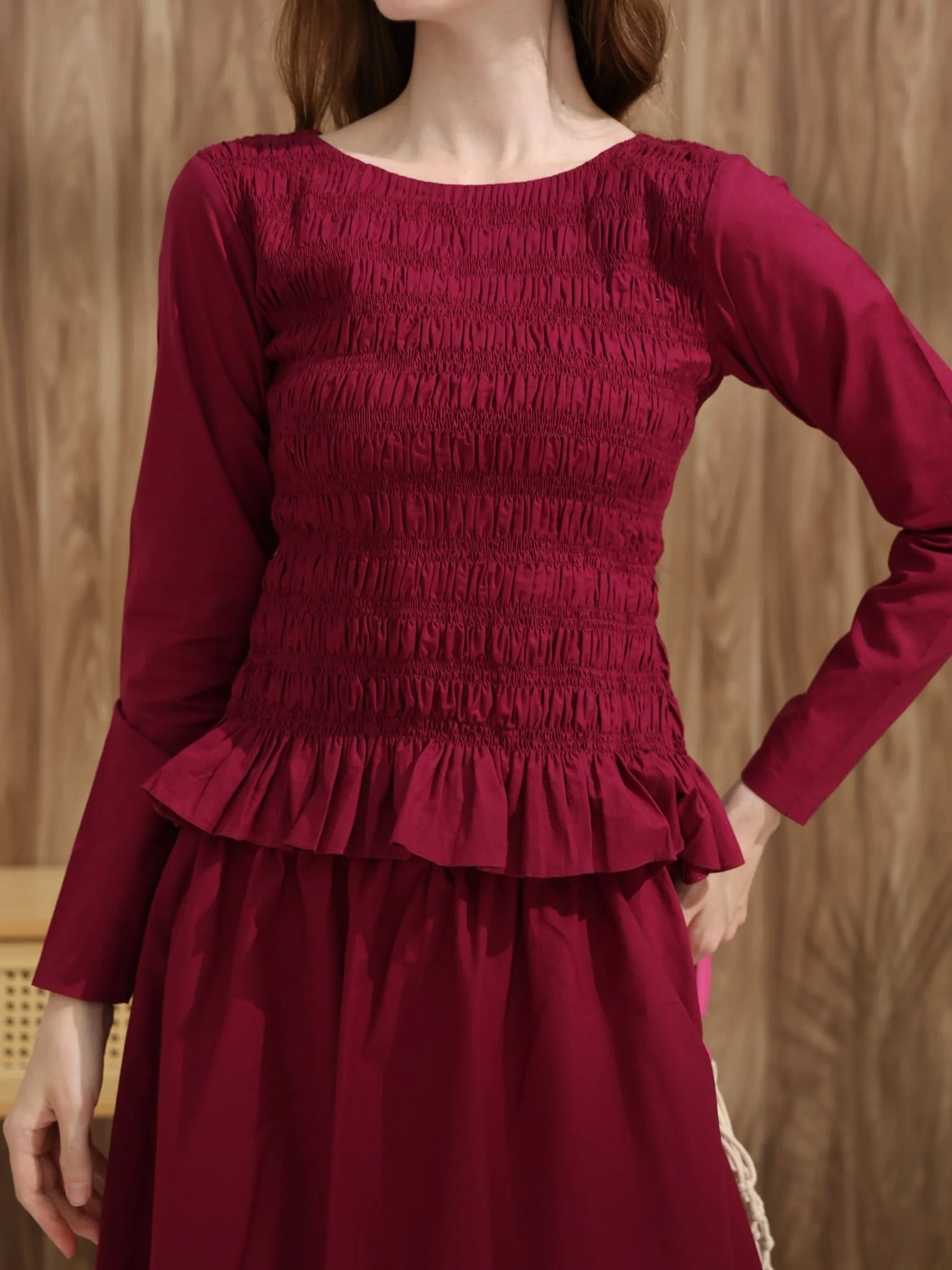 Blossie Plum Cotton Skirt - Image 6
