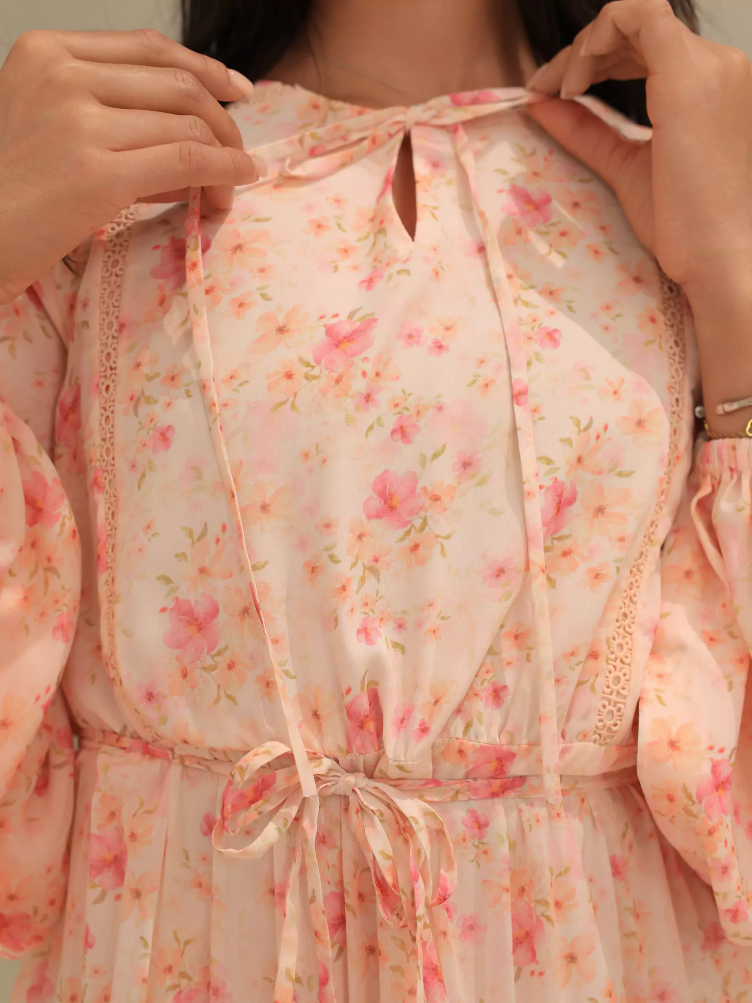 Blushhaven Floral Lace Long Dress - Image 11
