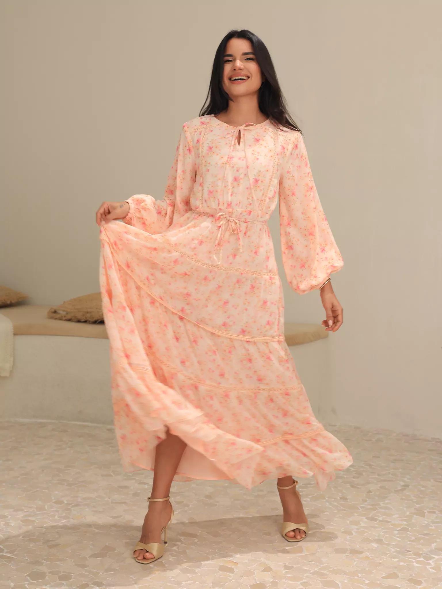 Blushhaven Floral Lace Long Dress - Image 13