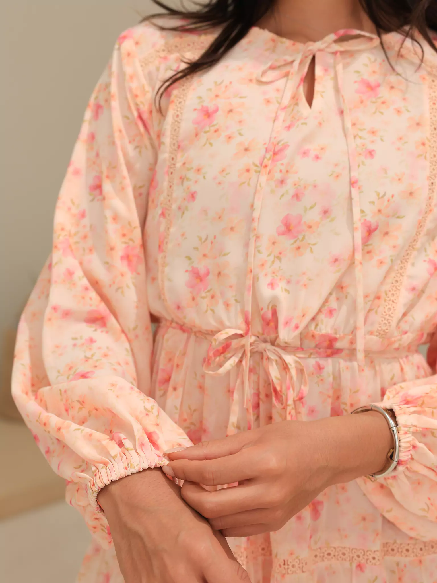 Blushhaven Floral Lace Long Dress - Image 2